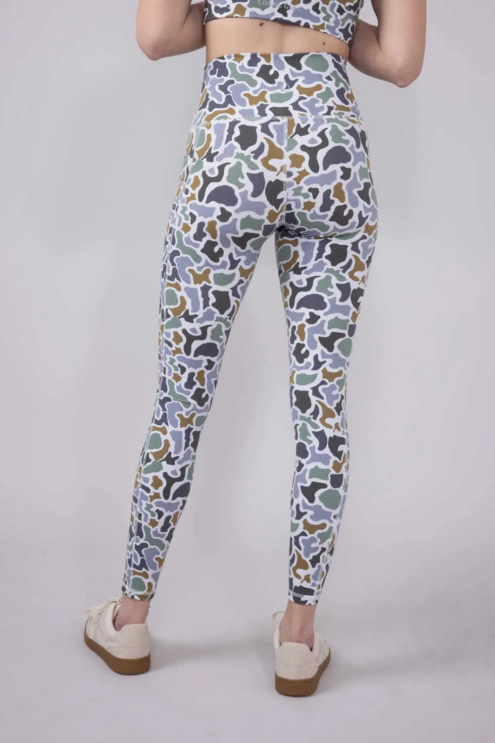 Local Girl Seamed Leggings for Women in Dark Grey Camo | L5160002-LCB
