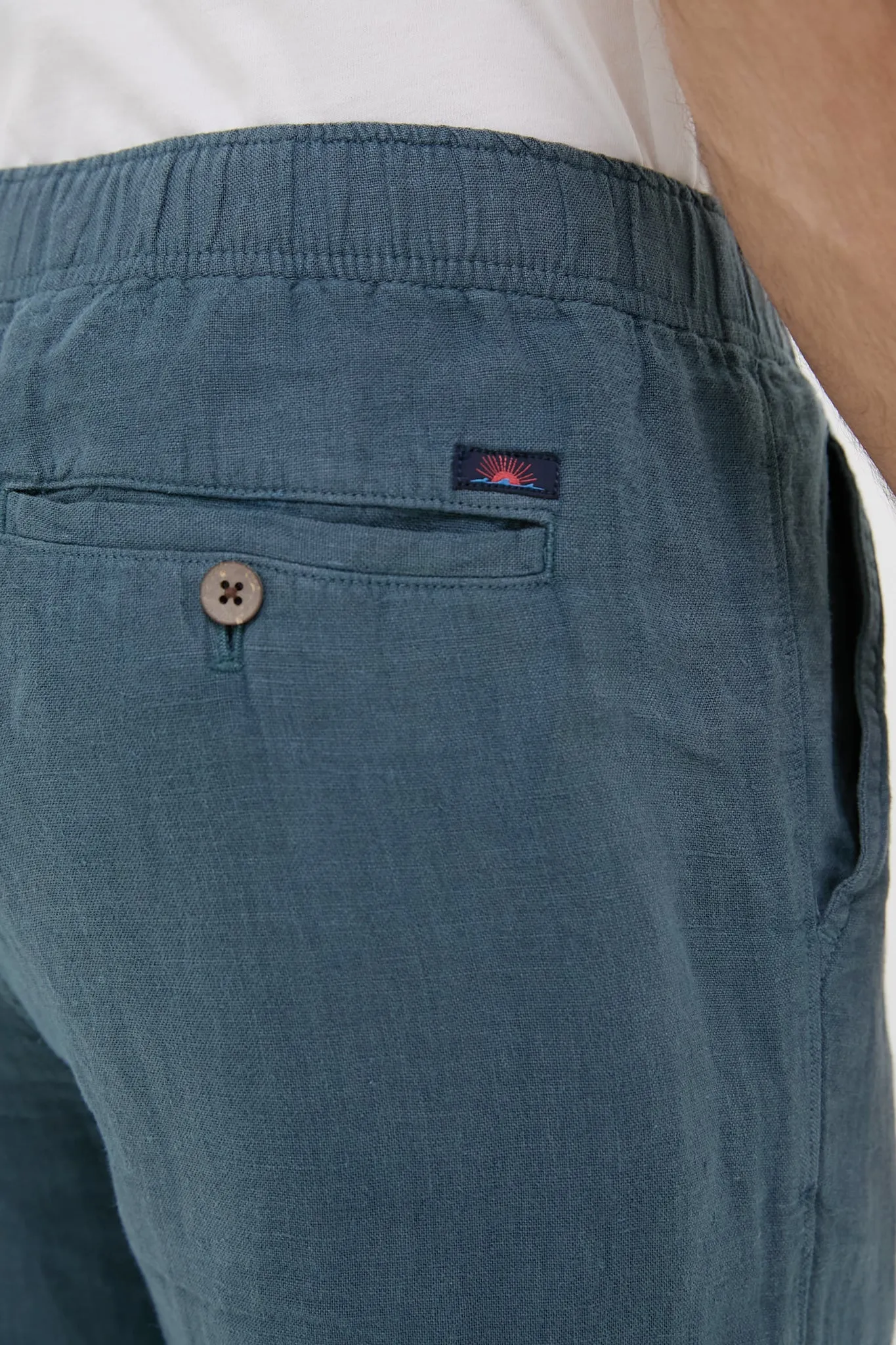 Look Out Navy Linen Drawstring Pant