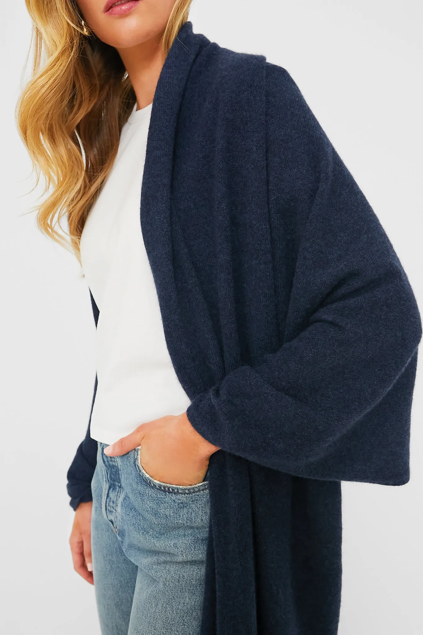Midnight Cashmere Blanket Scarf
