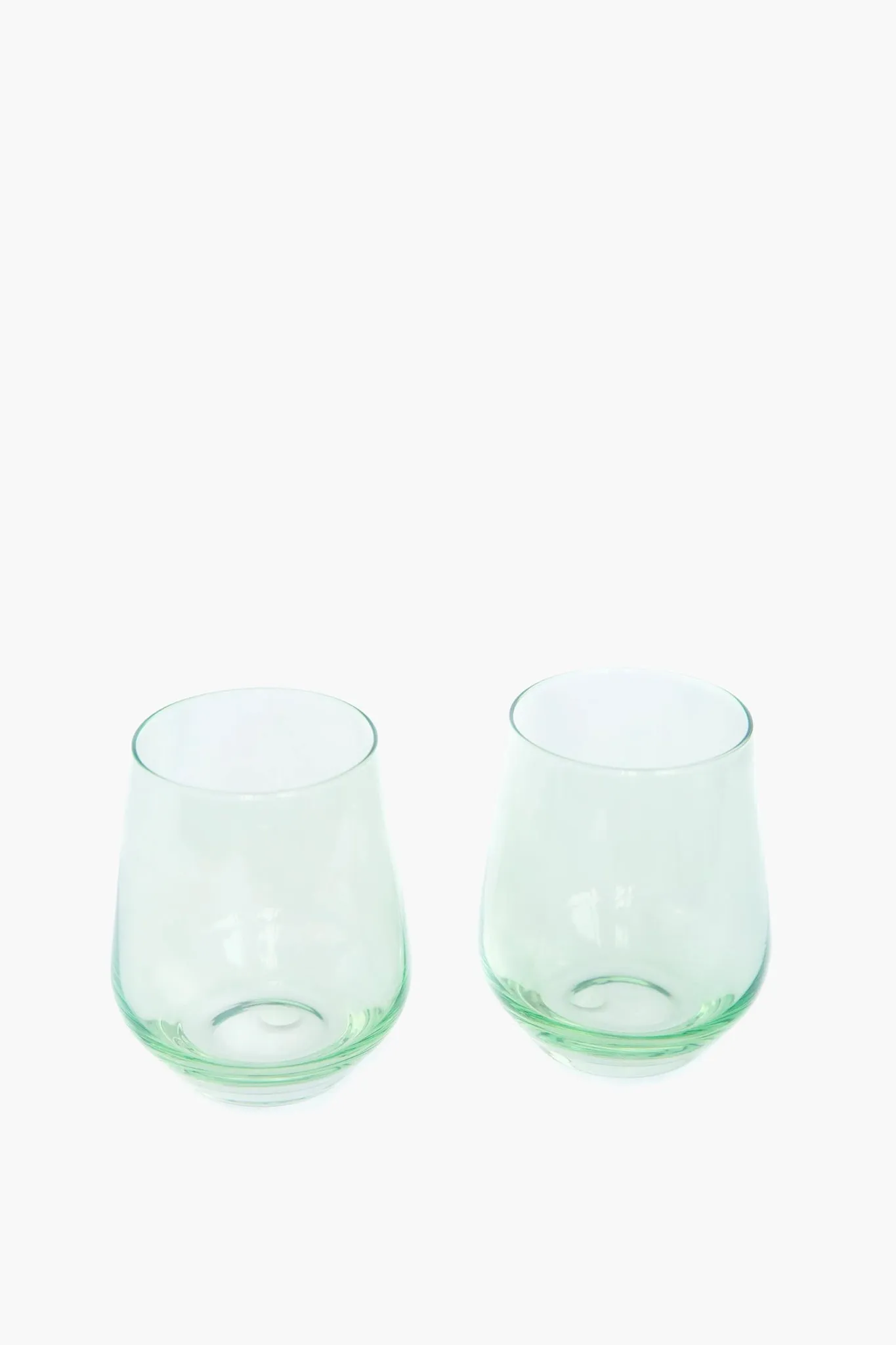 Mint Stemless Wine Glasses Set of 6