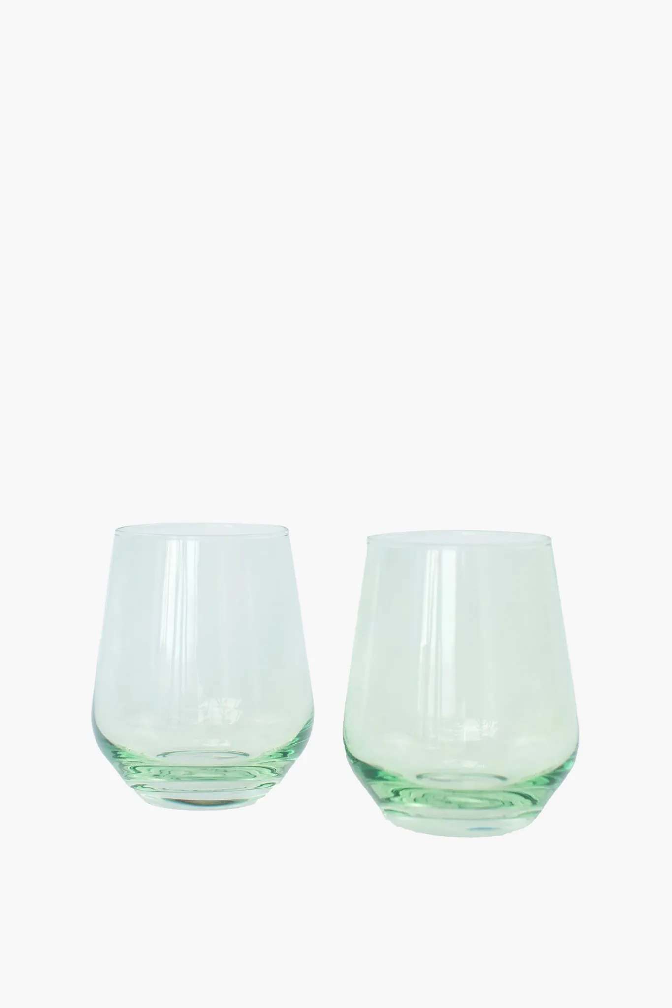 Mint Stemless Wine Glasses Set of 6