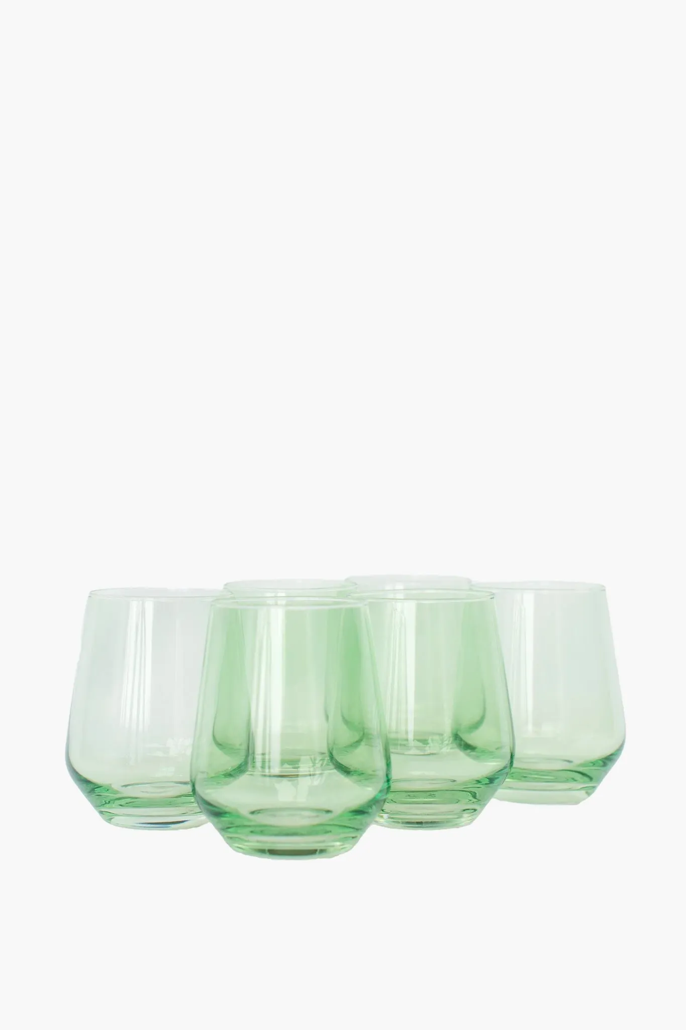 Mint Stemless Wine Glasses Set of 6
