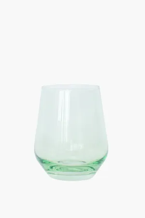 Mint Stemless Wine Glasses Set of 6