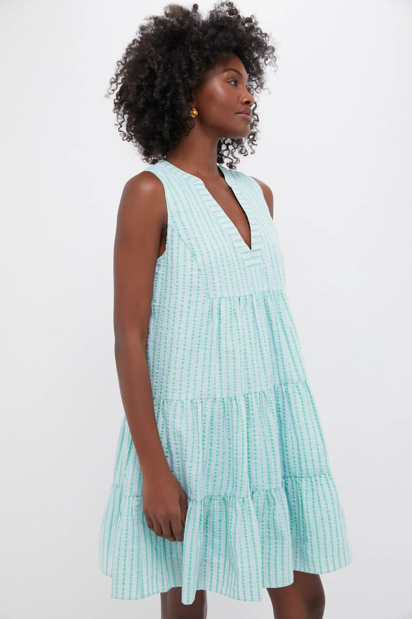 Mint Stripe Sleeveless Kenzo Dress