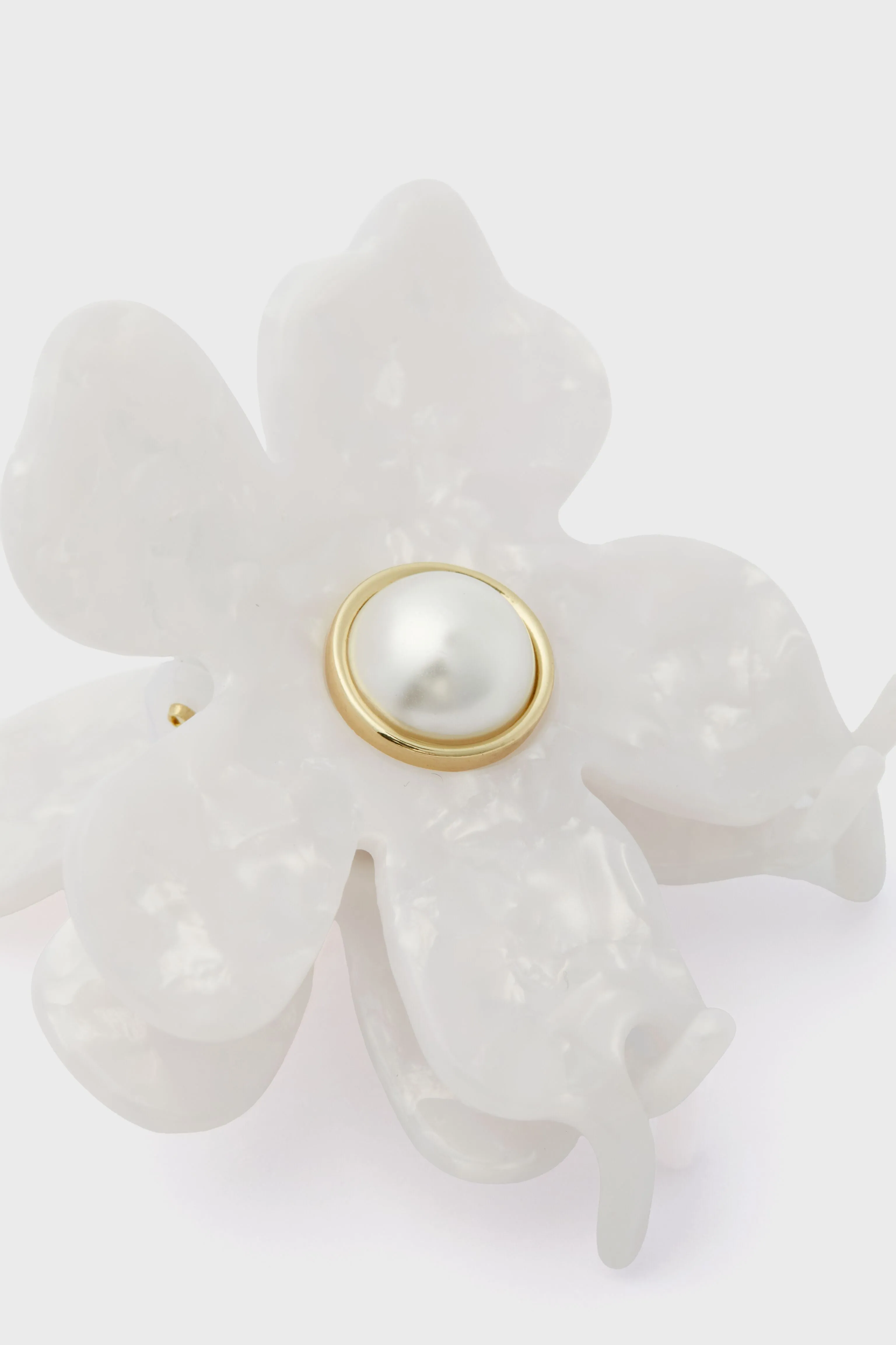 Mother of Pearl Lily Claw Clip