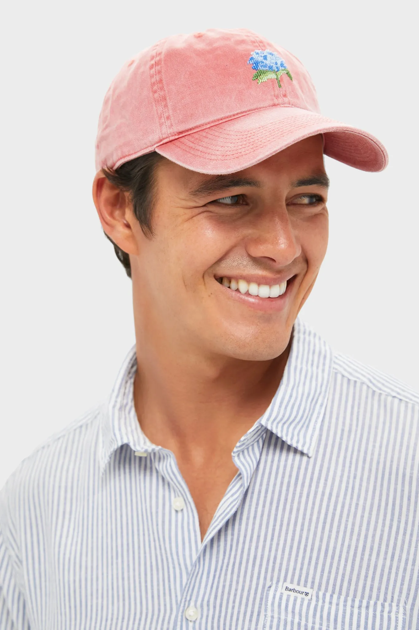 Nantucket Red Hydrangea Needlepoint Hat