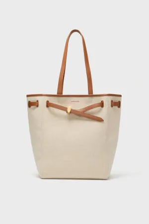 Natural Linen and Hazelwood Veronica Beard Dash Tote