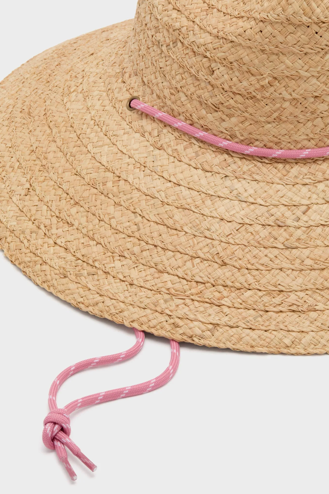 Natural Raffia Vista with Pink Cord