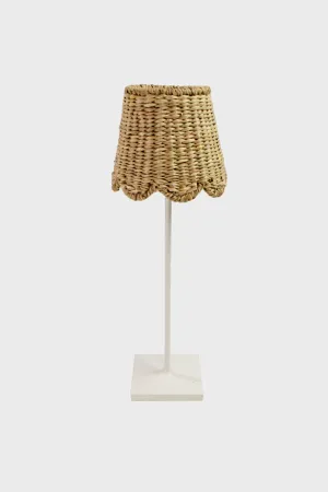Natural Scalloped Seagrass Zafferano Lampshade