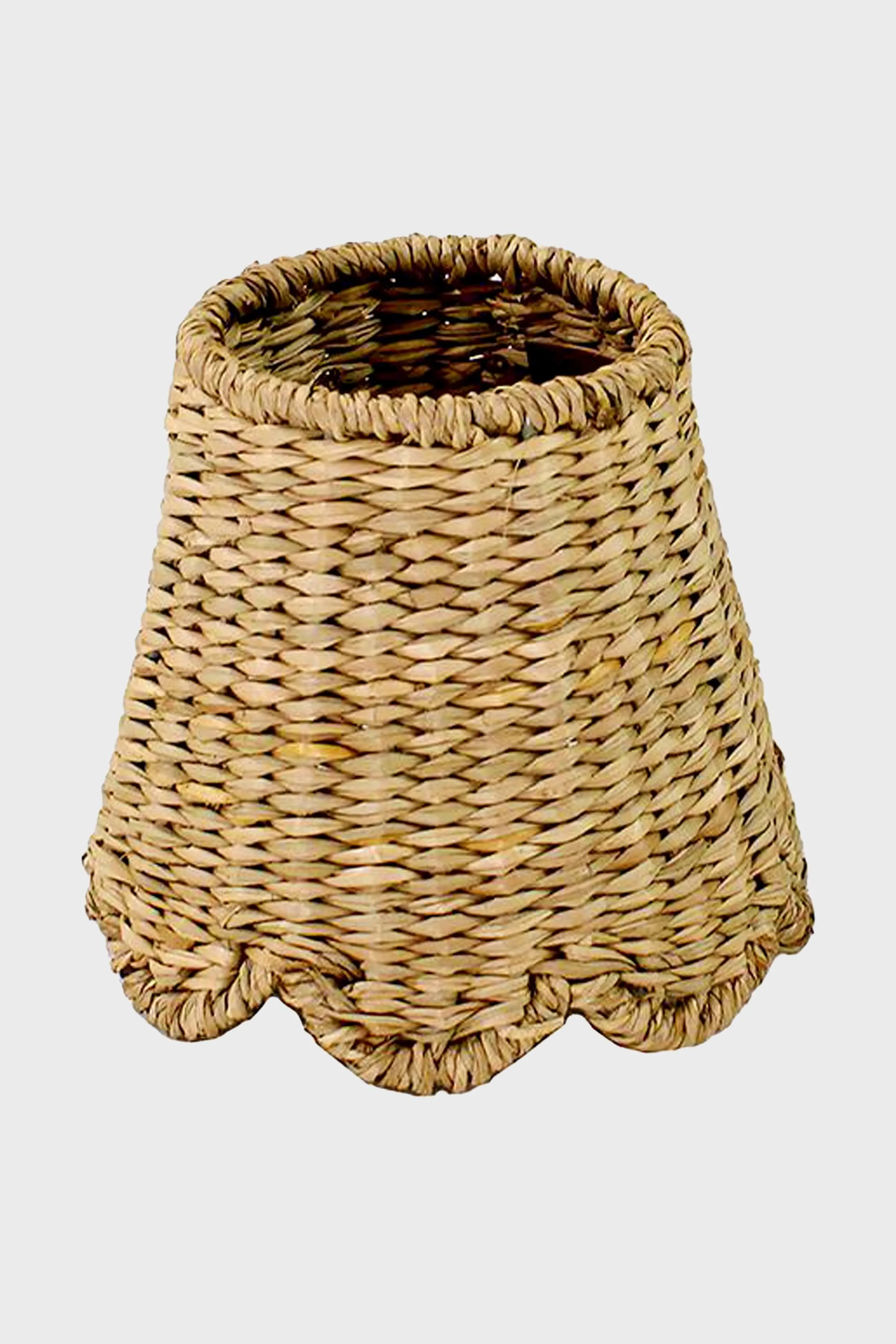 Natural Scalloped Seagrass Zafferano Lampshade