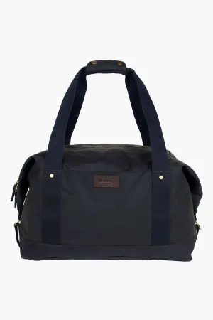 Navy Essential Wax Holdall Bag