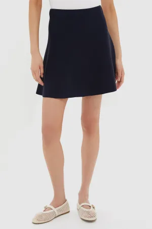 Navy Knit Miley Skirt