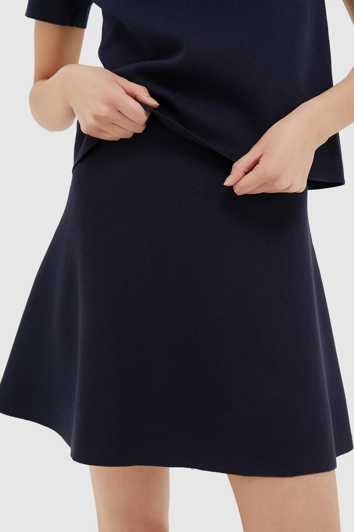 Navy Knit Miley Skirt