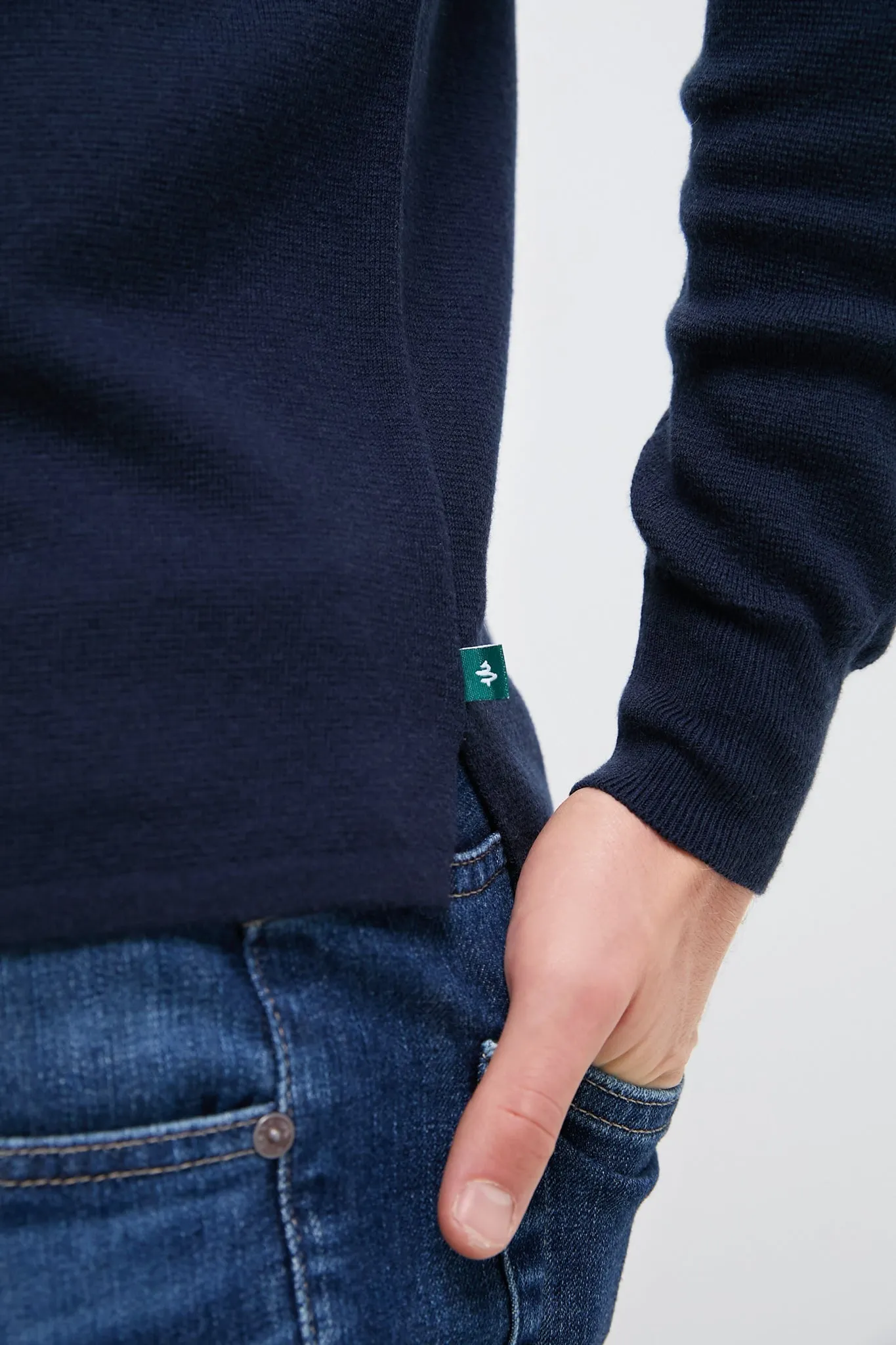 Navy Merino Cardigan