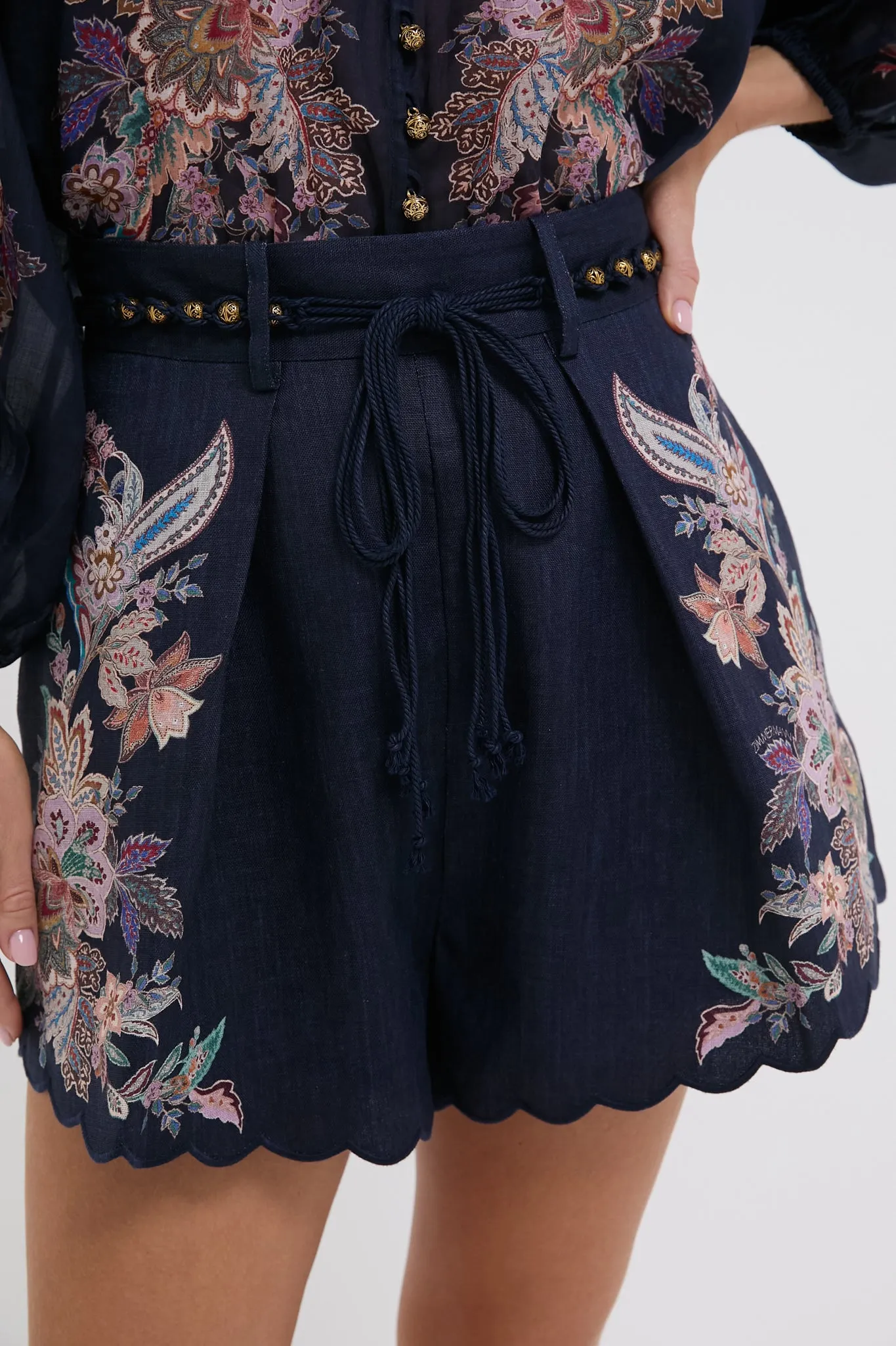 Navy Multi Paisley Rhiannon Tuck Short
