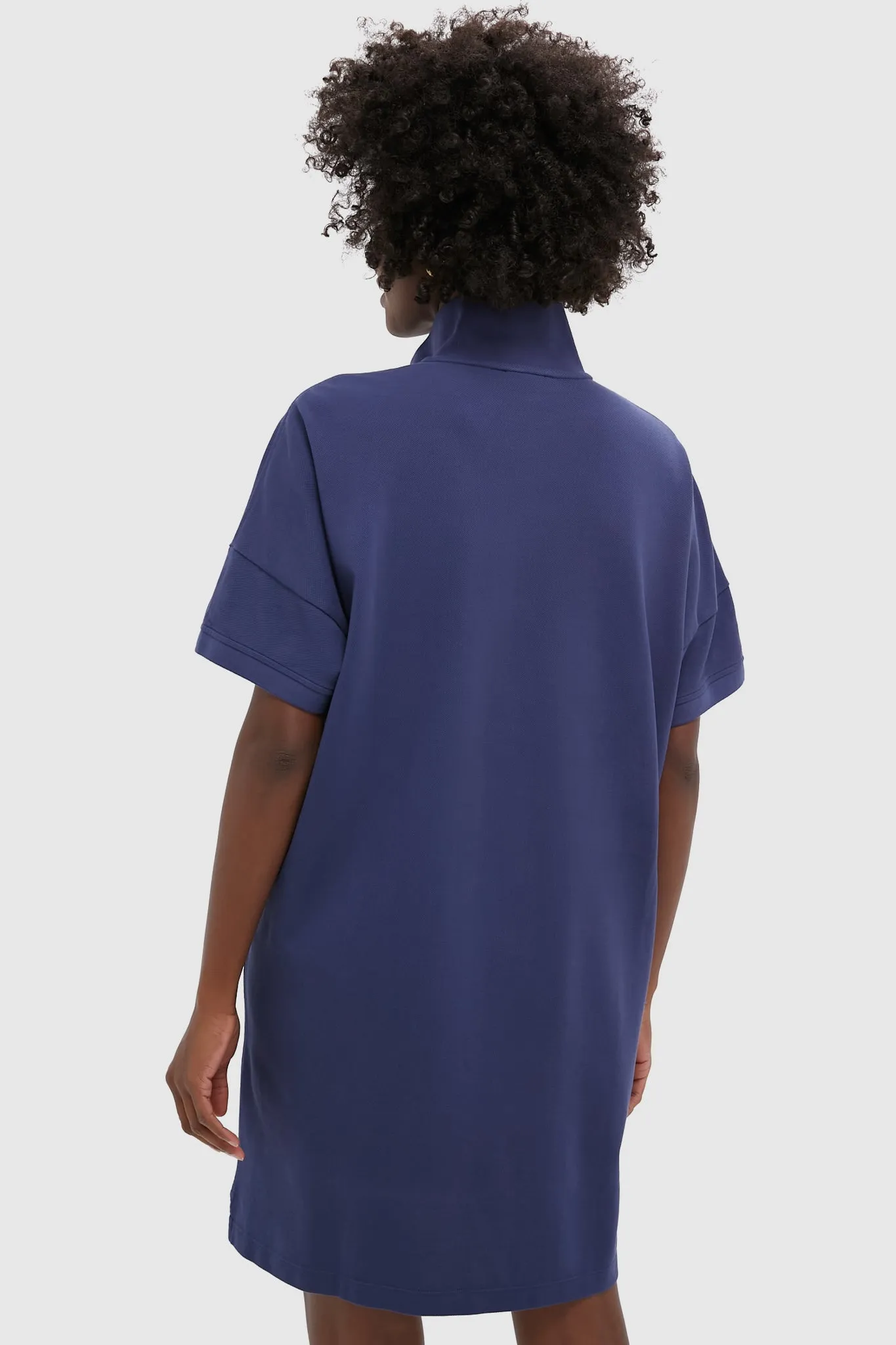 Navy Pique Teller Polo Dress