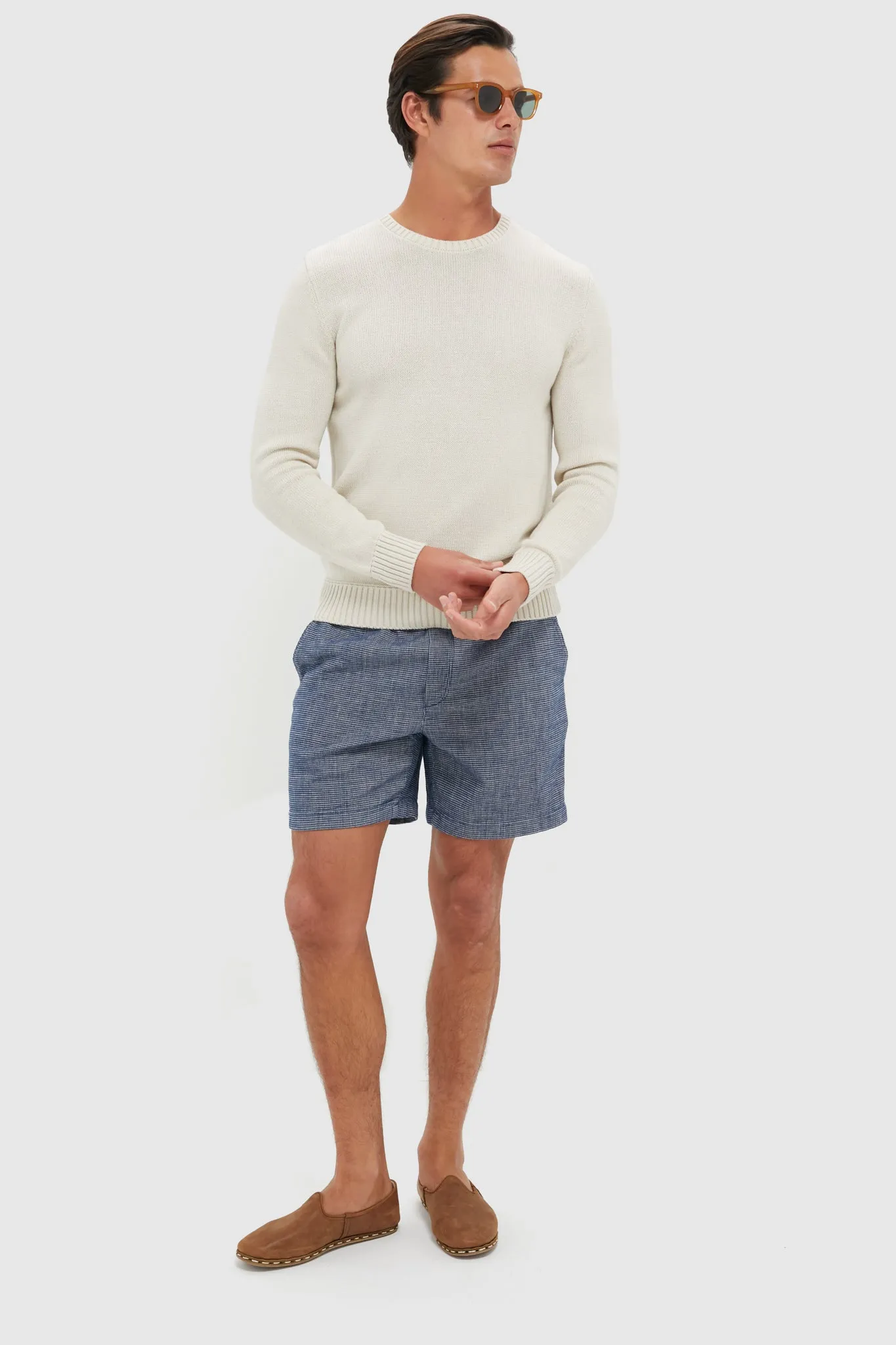 Navy Textured Saturday Beach Short
