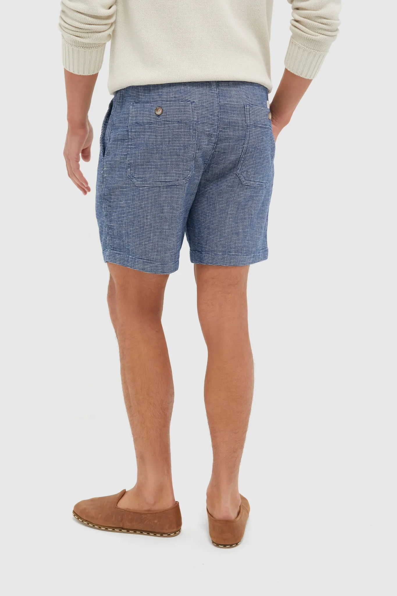 Navy Textured Saturday Beach Short