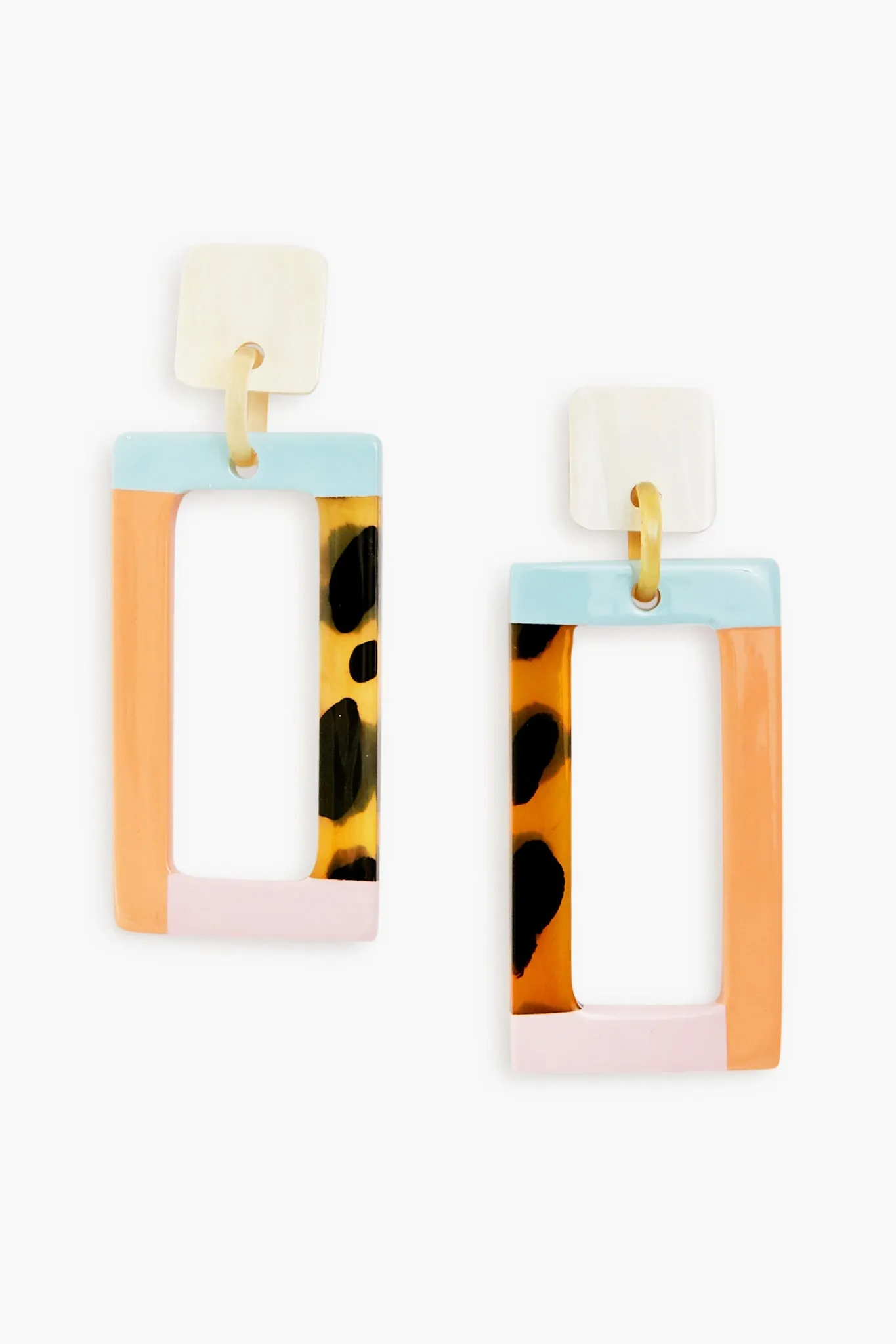 Neutral Color Block Earrings