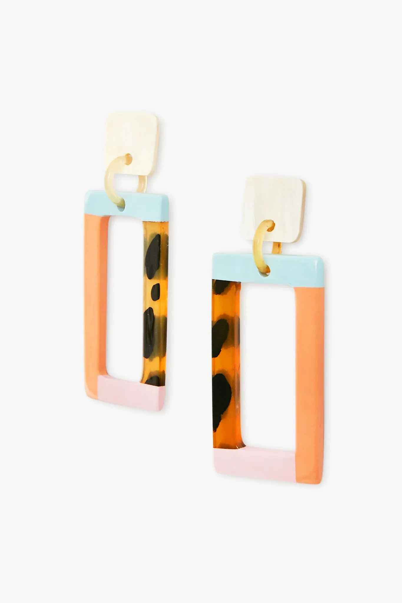 Neutral Color Block Earrings