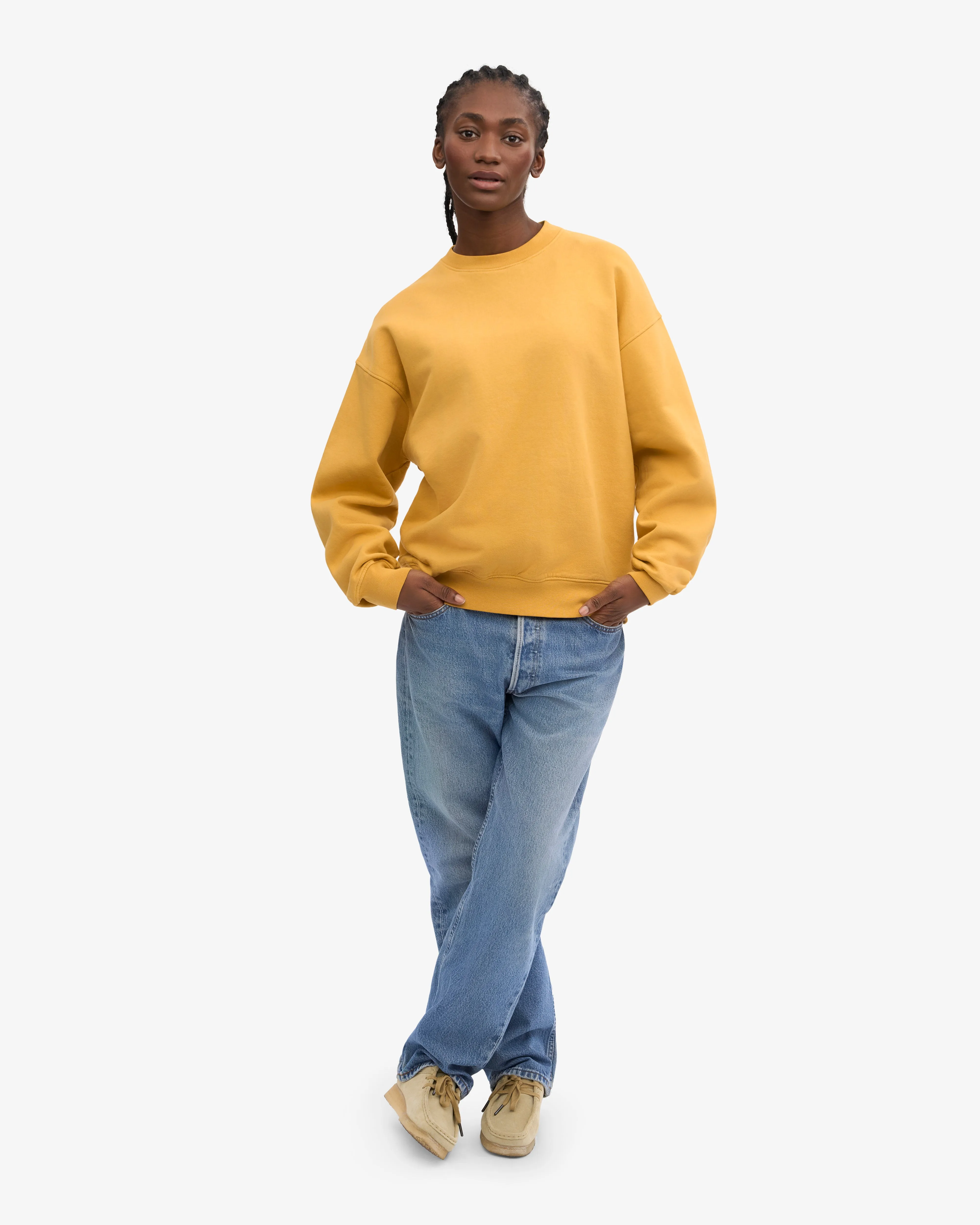 Organic Oversized Crew - Burned Yellow