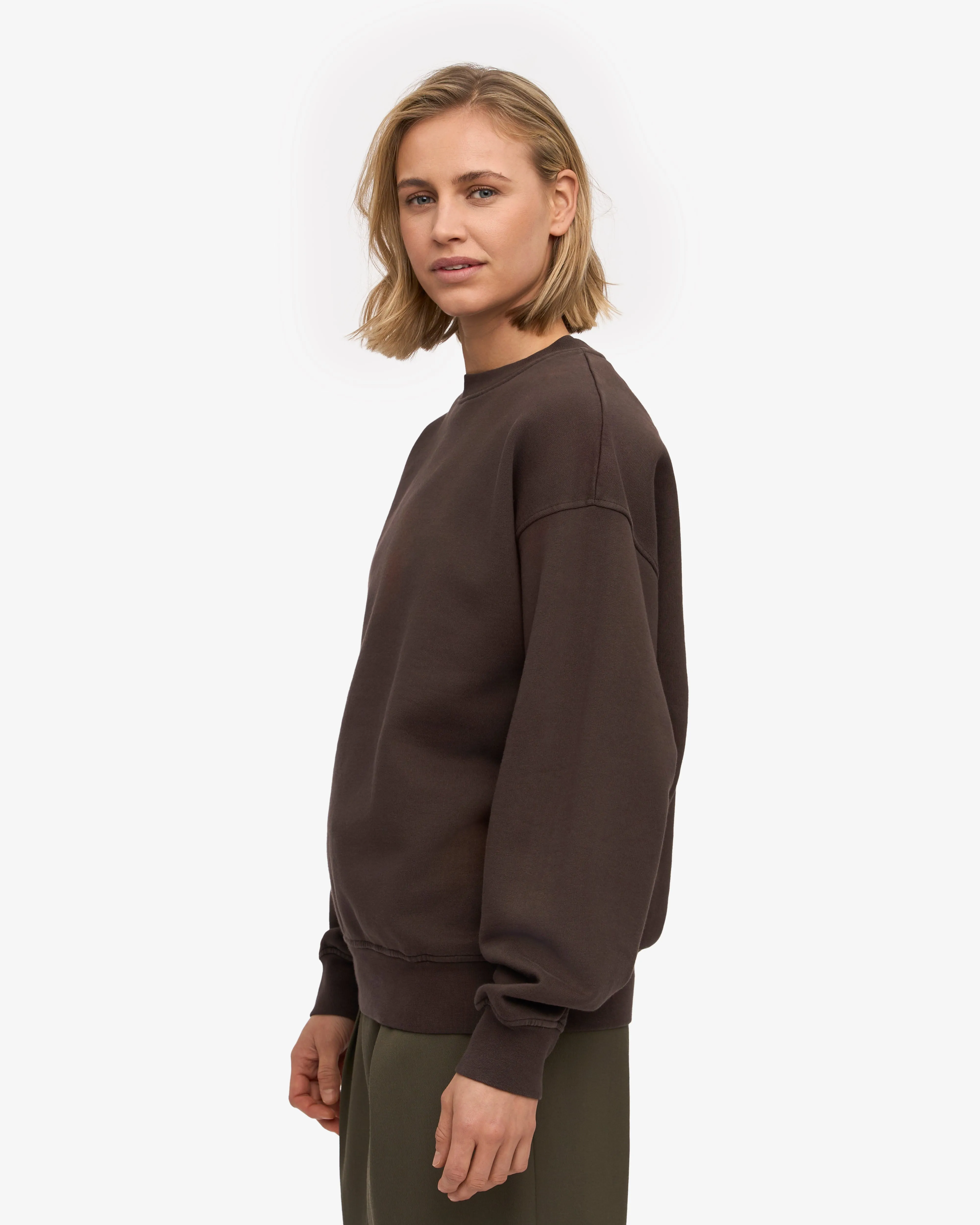 Organic Oversized Crew - Coffee Brown