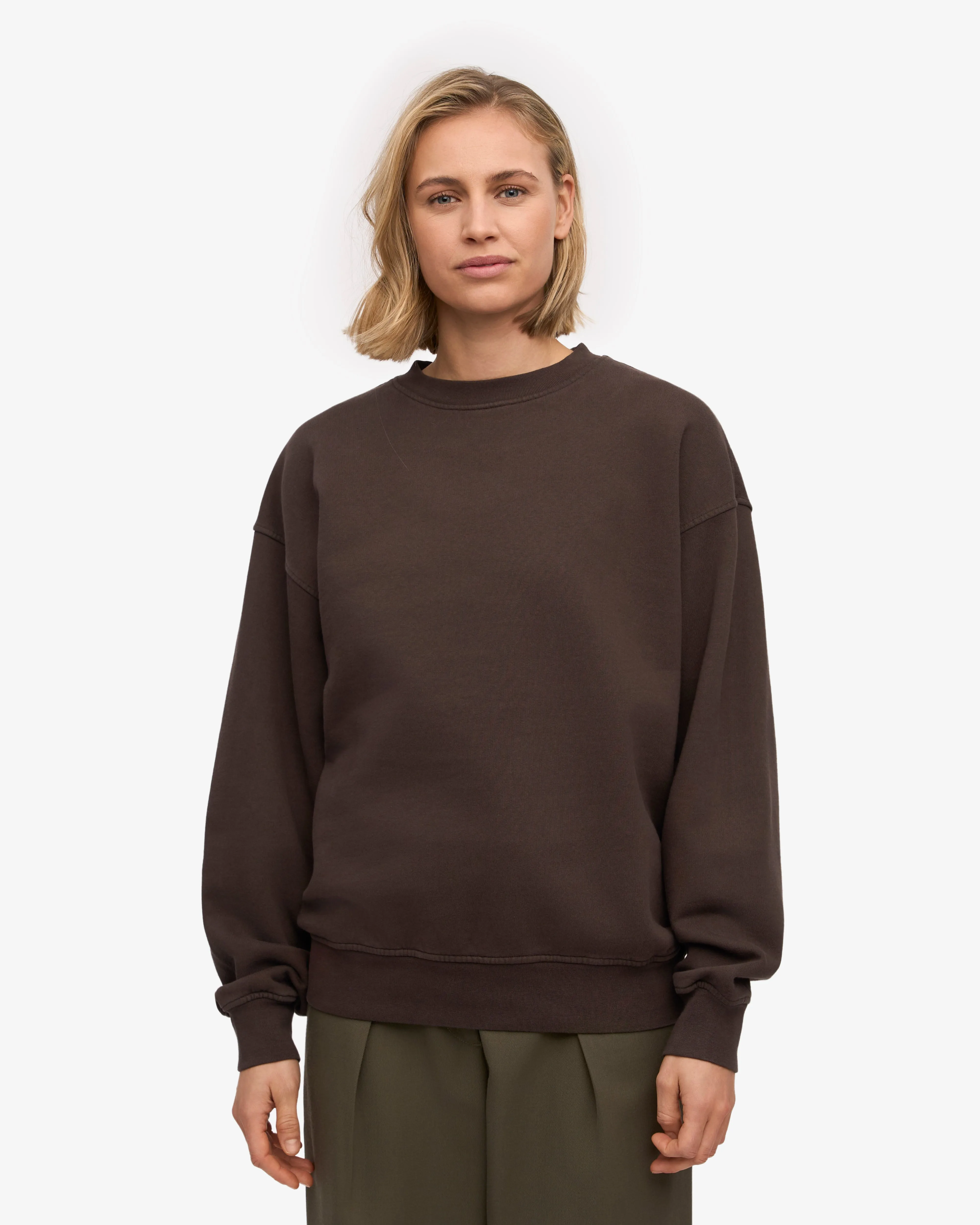 Organic Oversized Crew - Coffee Brown