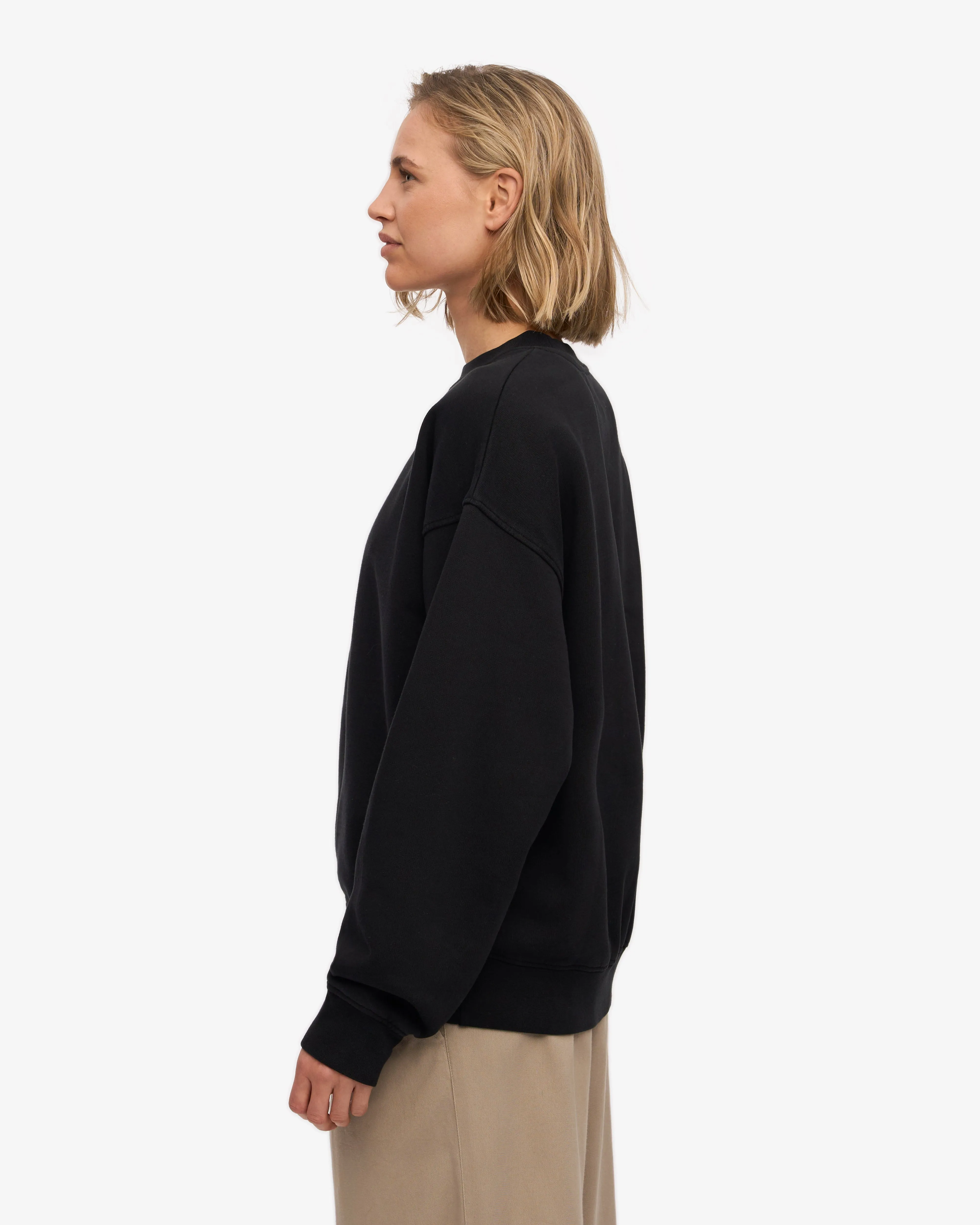 Organic Oversized Crew - Deep Black