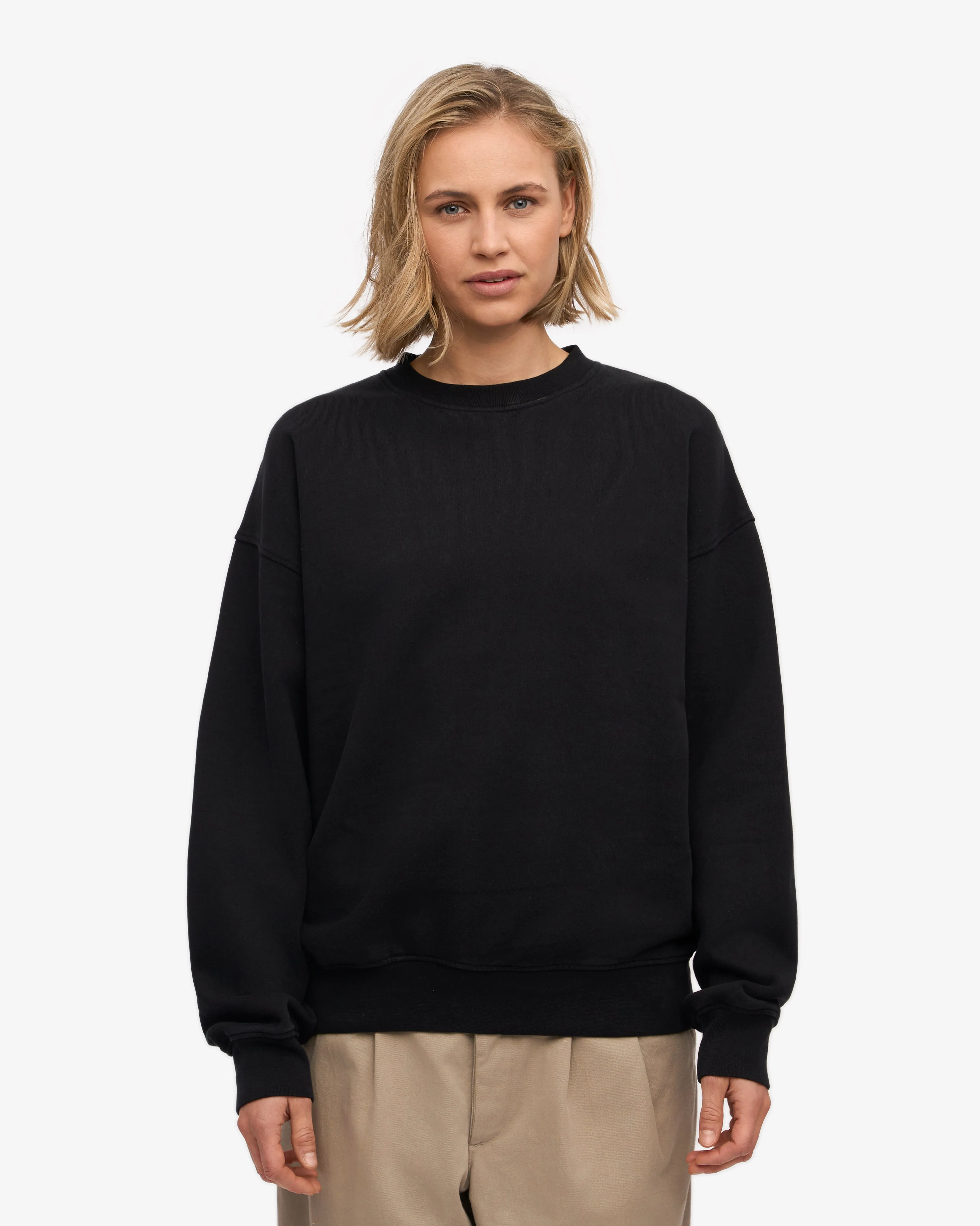 Organic Oversized Crew - Deep Black