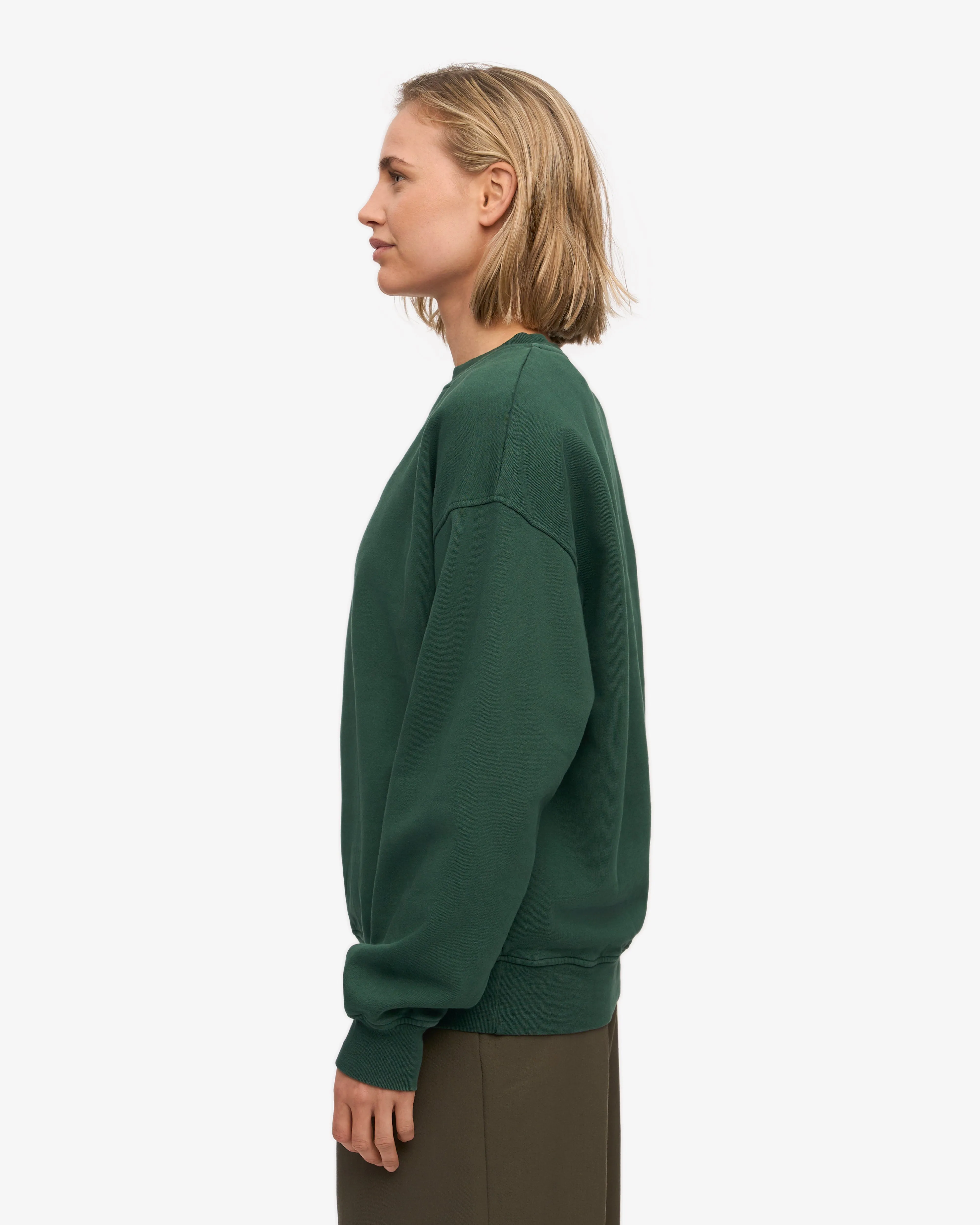 Organic Oversized Crew - Emerald Green