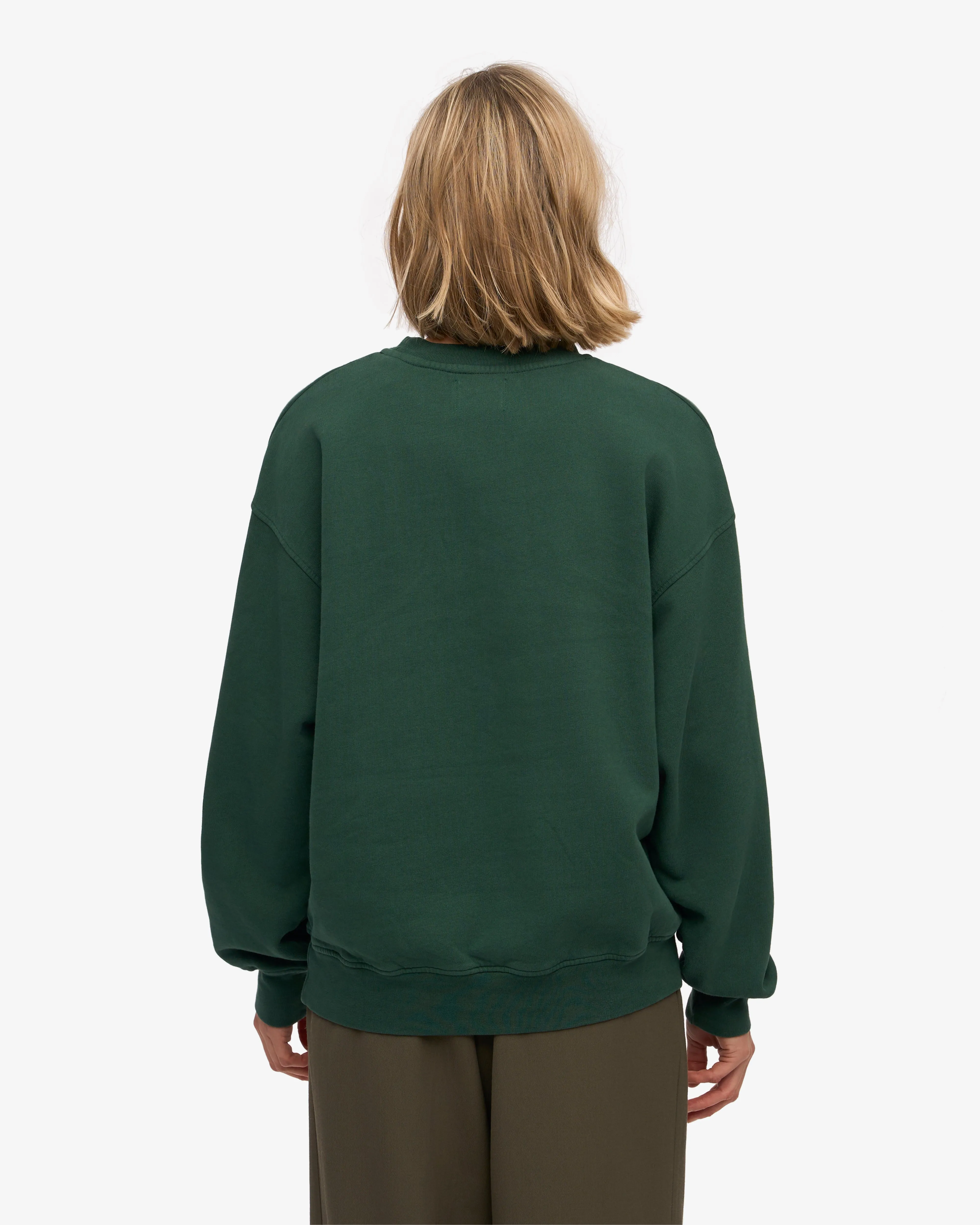 Organic Oversized Crew - Emerald Green