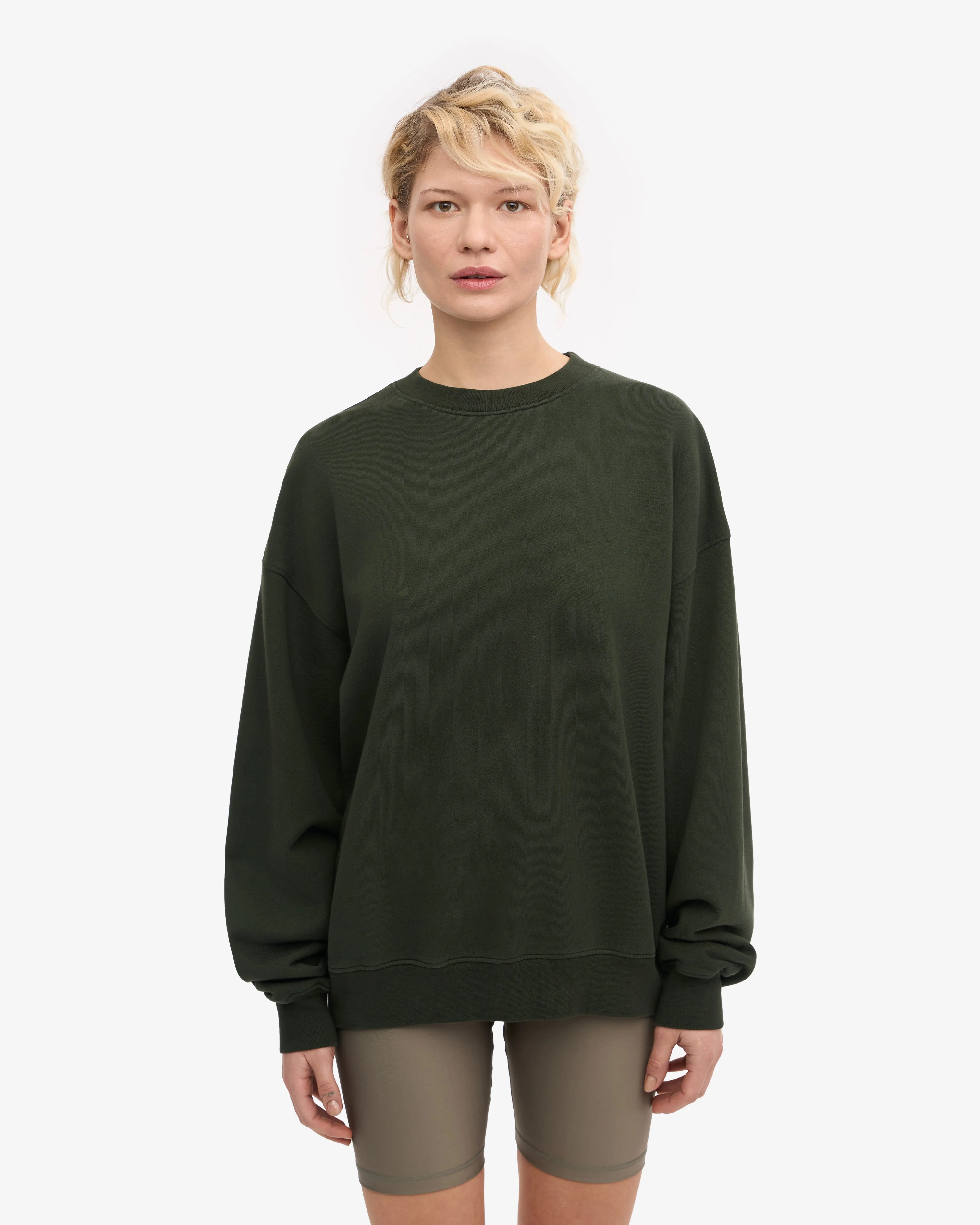 Organic Oversized Crew - Hunter Green