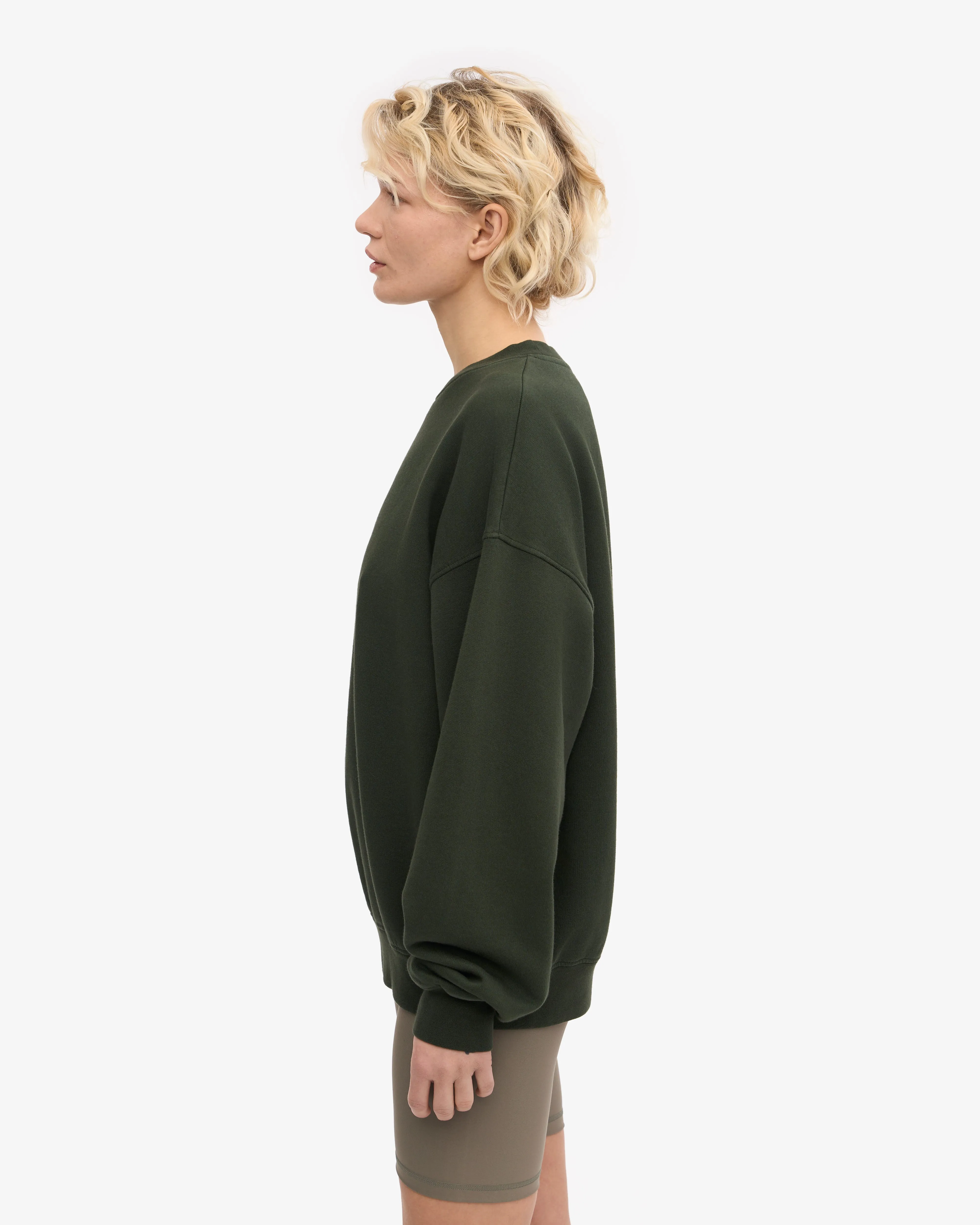 Organic Oversized Crew - Hunter Green
