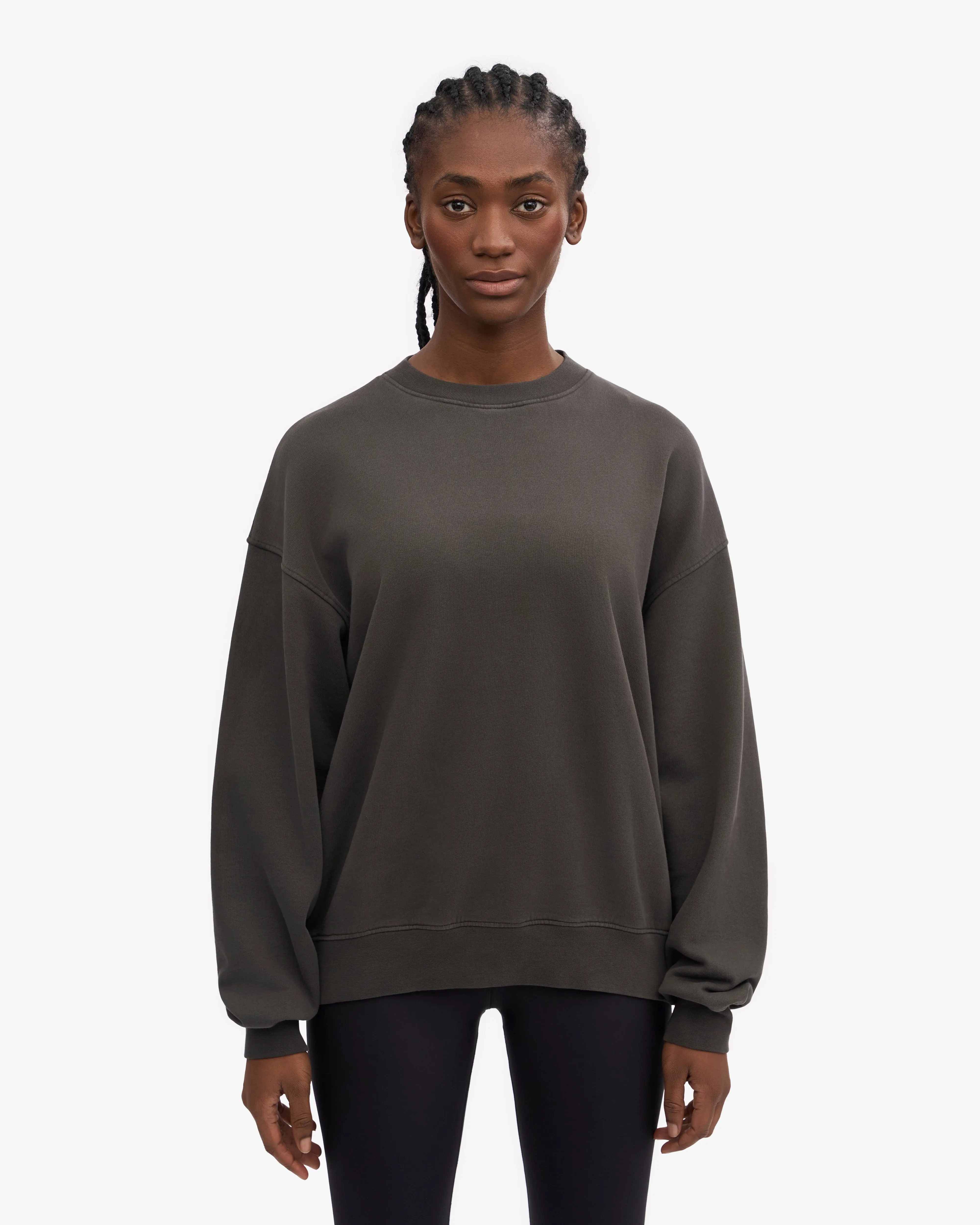 Organic Oversized Crew - Lava Grey