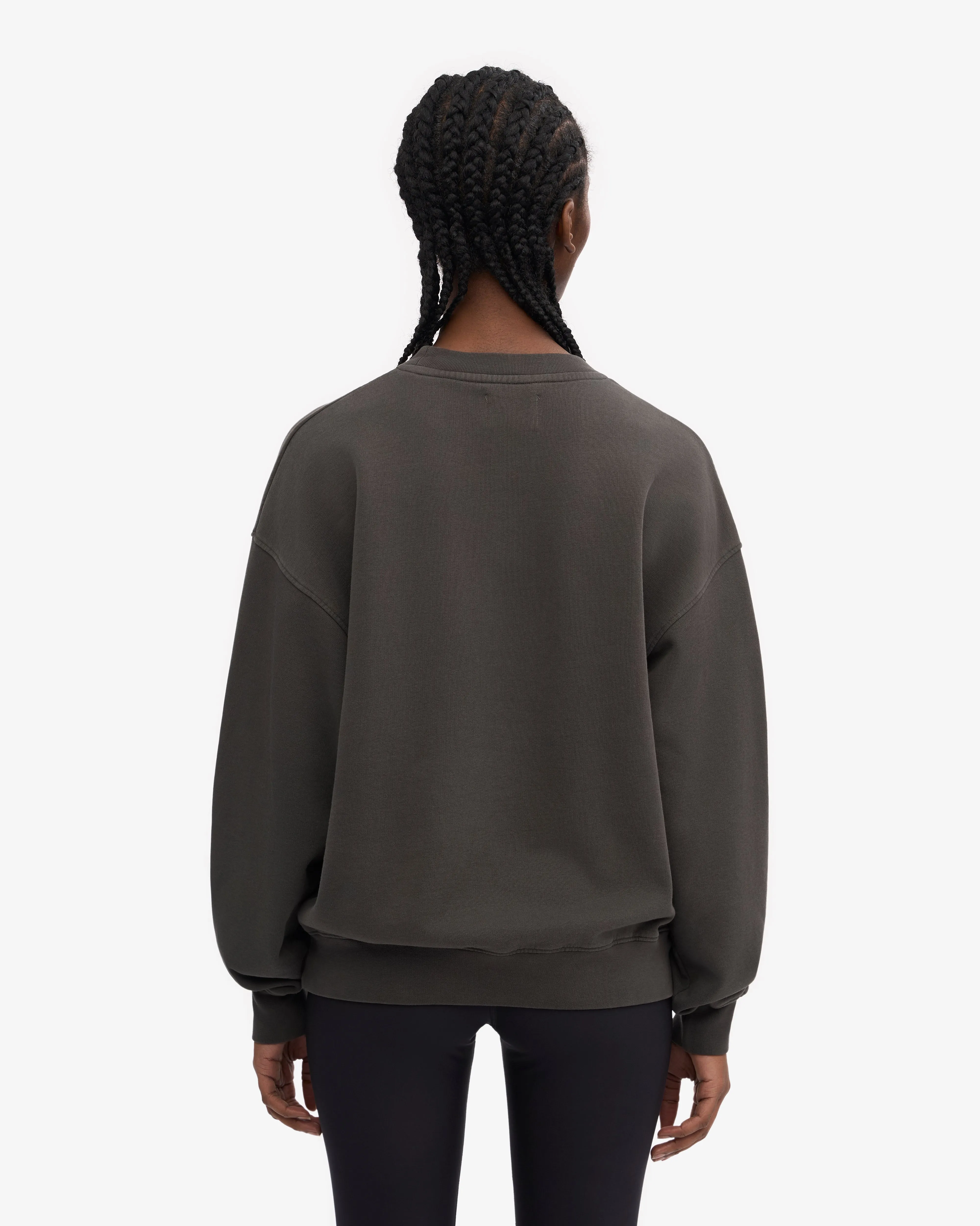 Organic Oversized Crew - Lava Grey