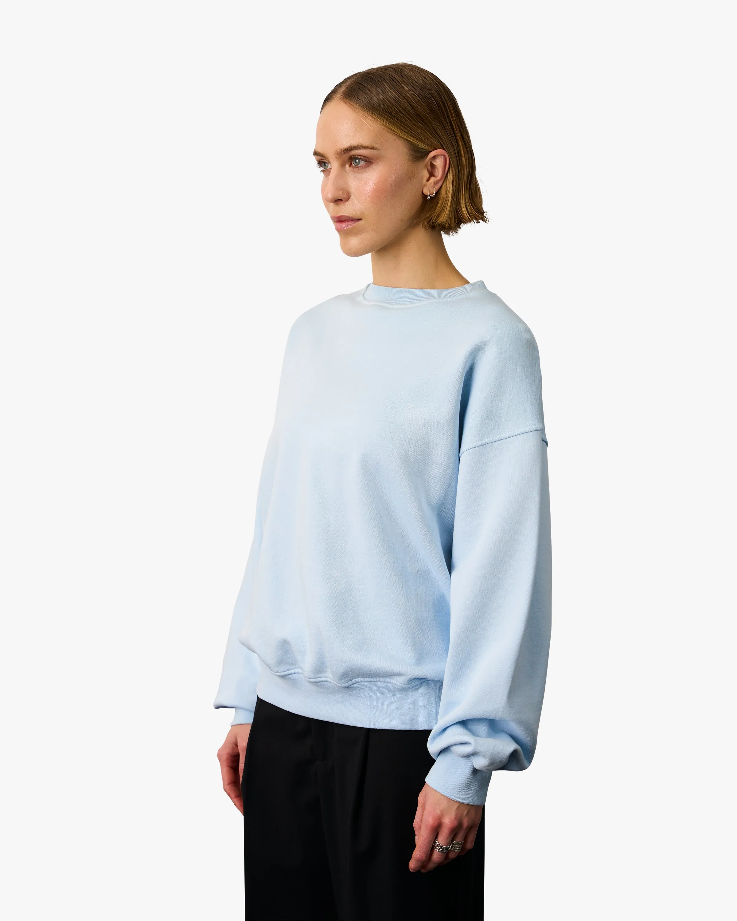 Organic Oversized Crew - Navy Blue