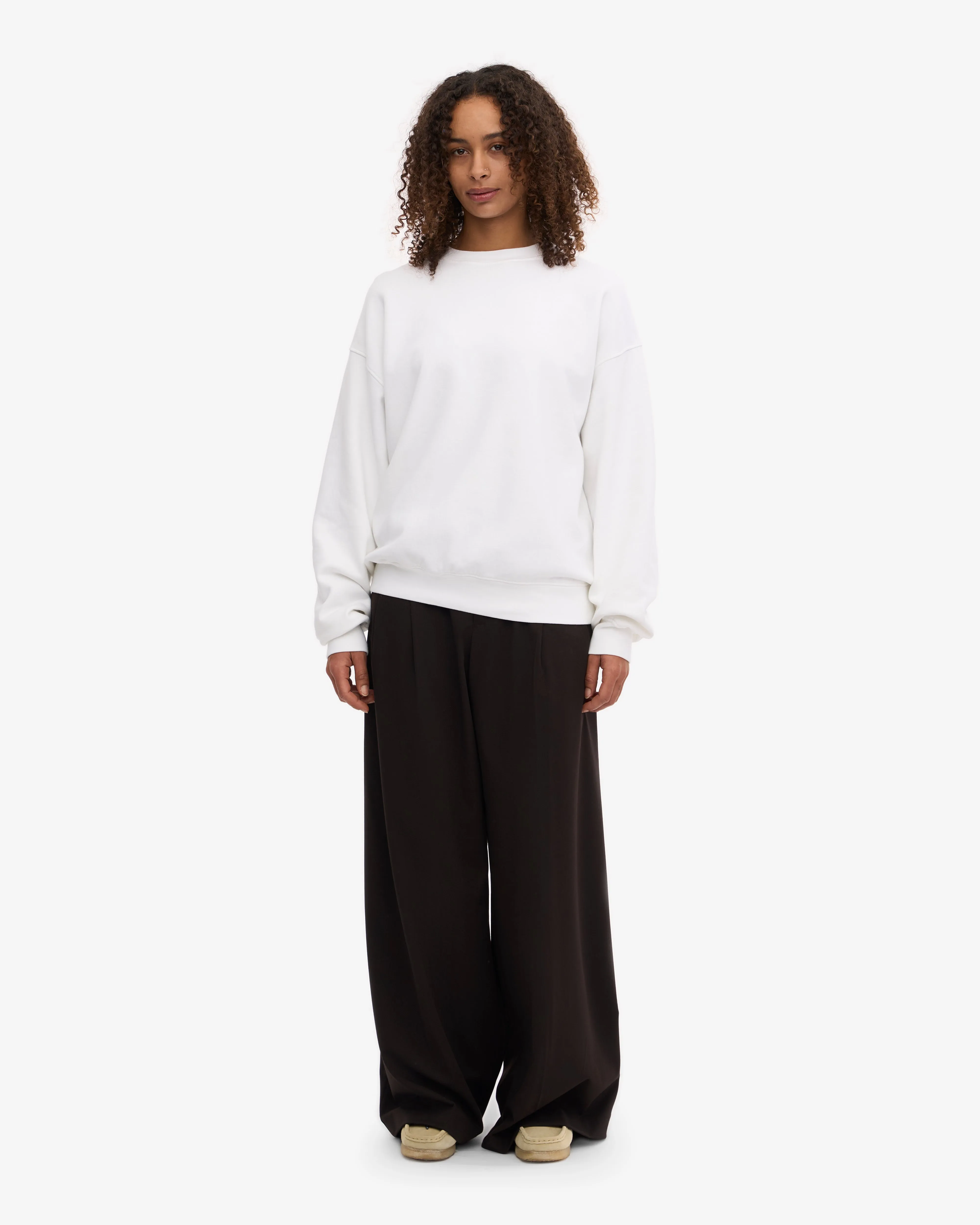 Organic Oversized Crew - Optical White