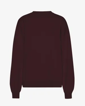 Organic Oversized Crew - Oxblood Red
