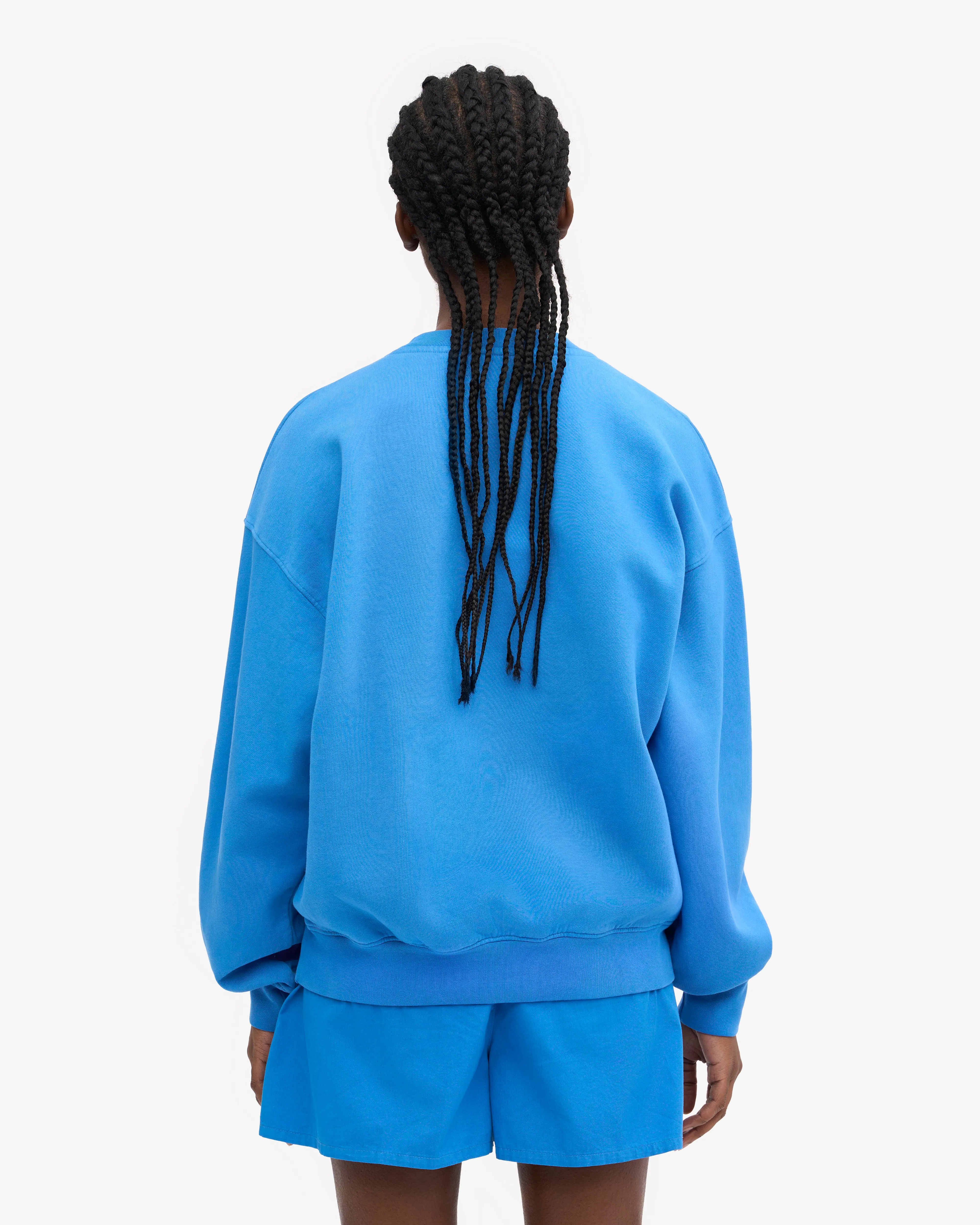 Organic Oversized Crew - Pacific Blue