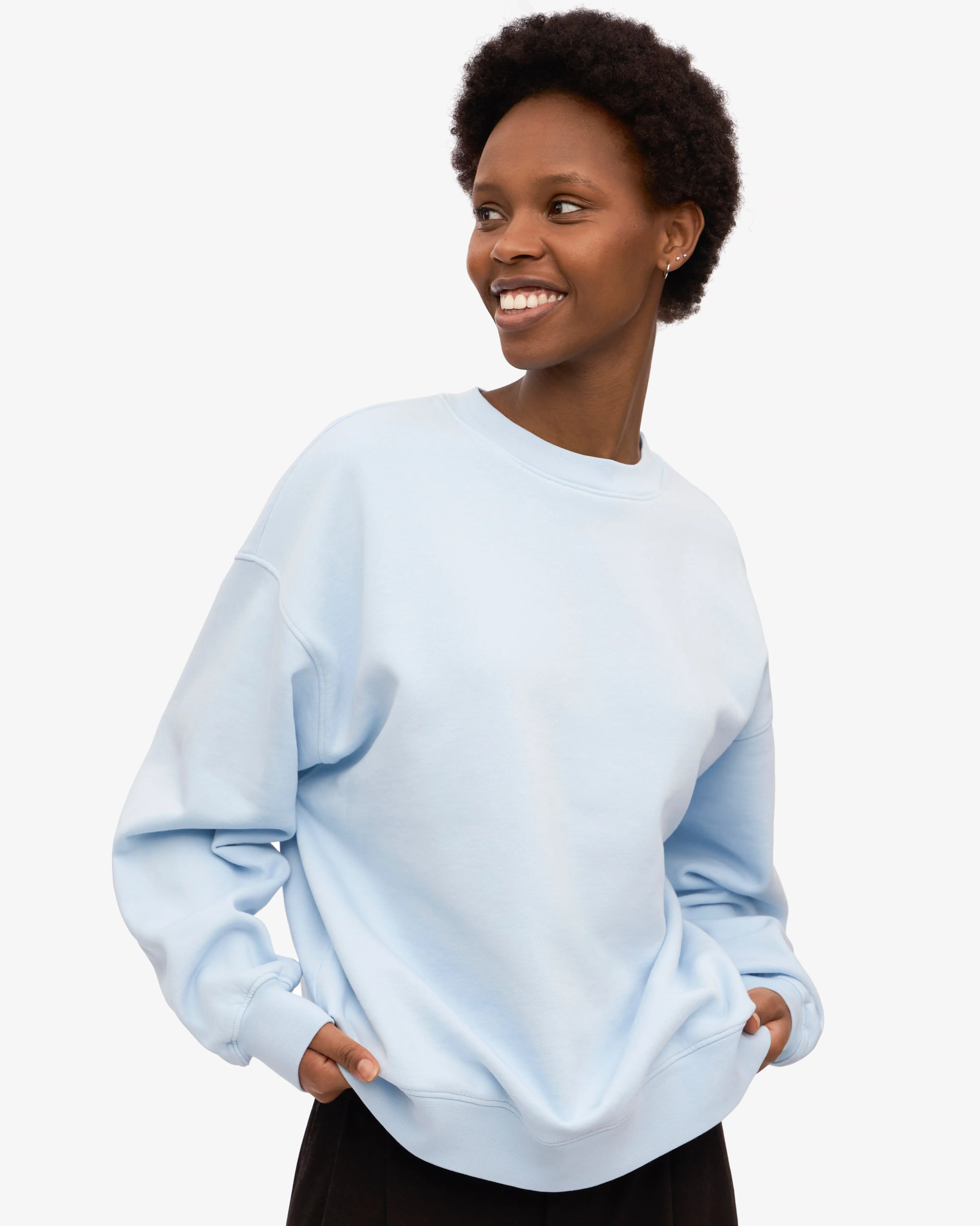 Organic Oversized Crew - Polar Blue