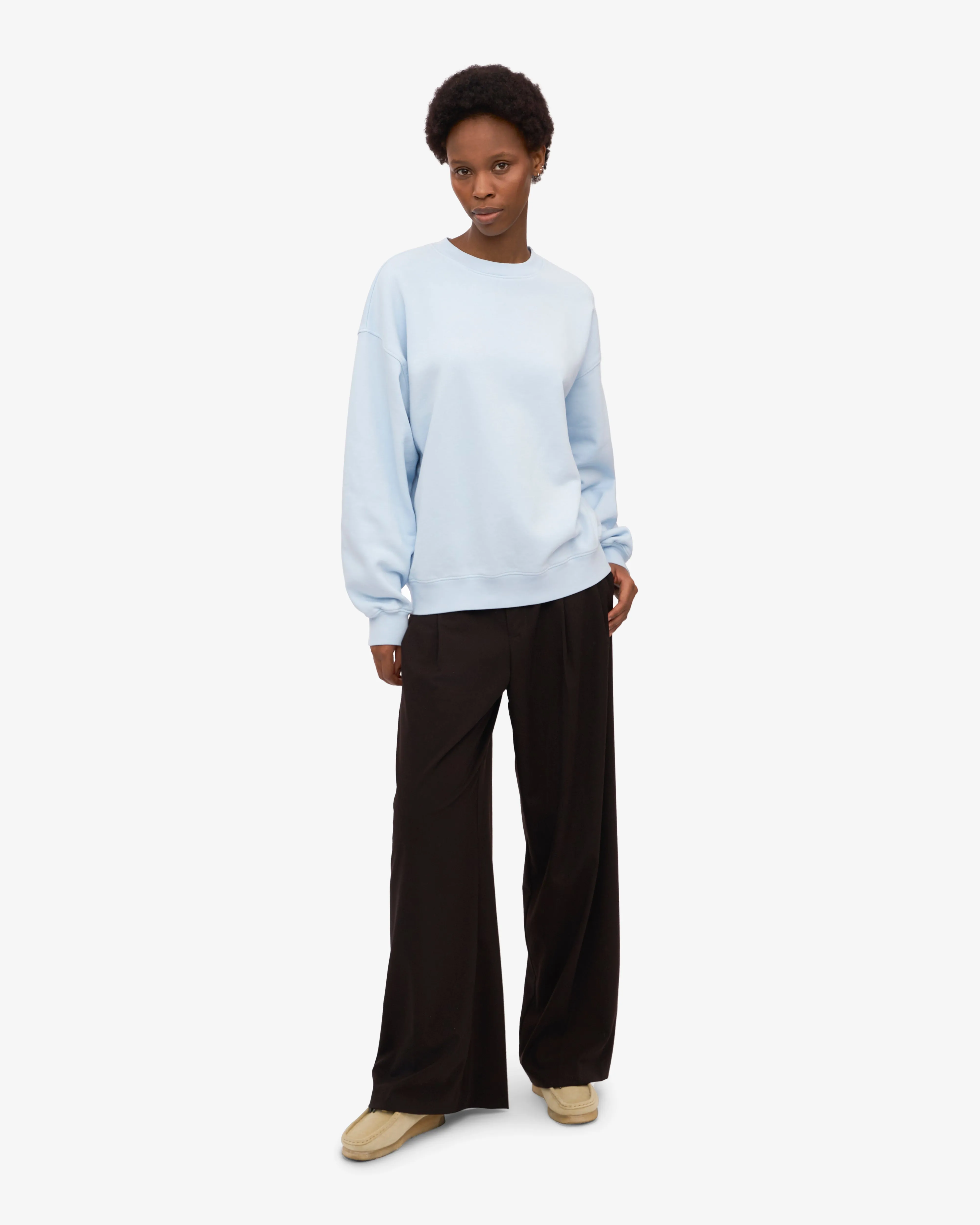 Organic Oversized Crew - Polar Blue