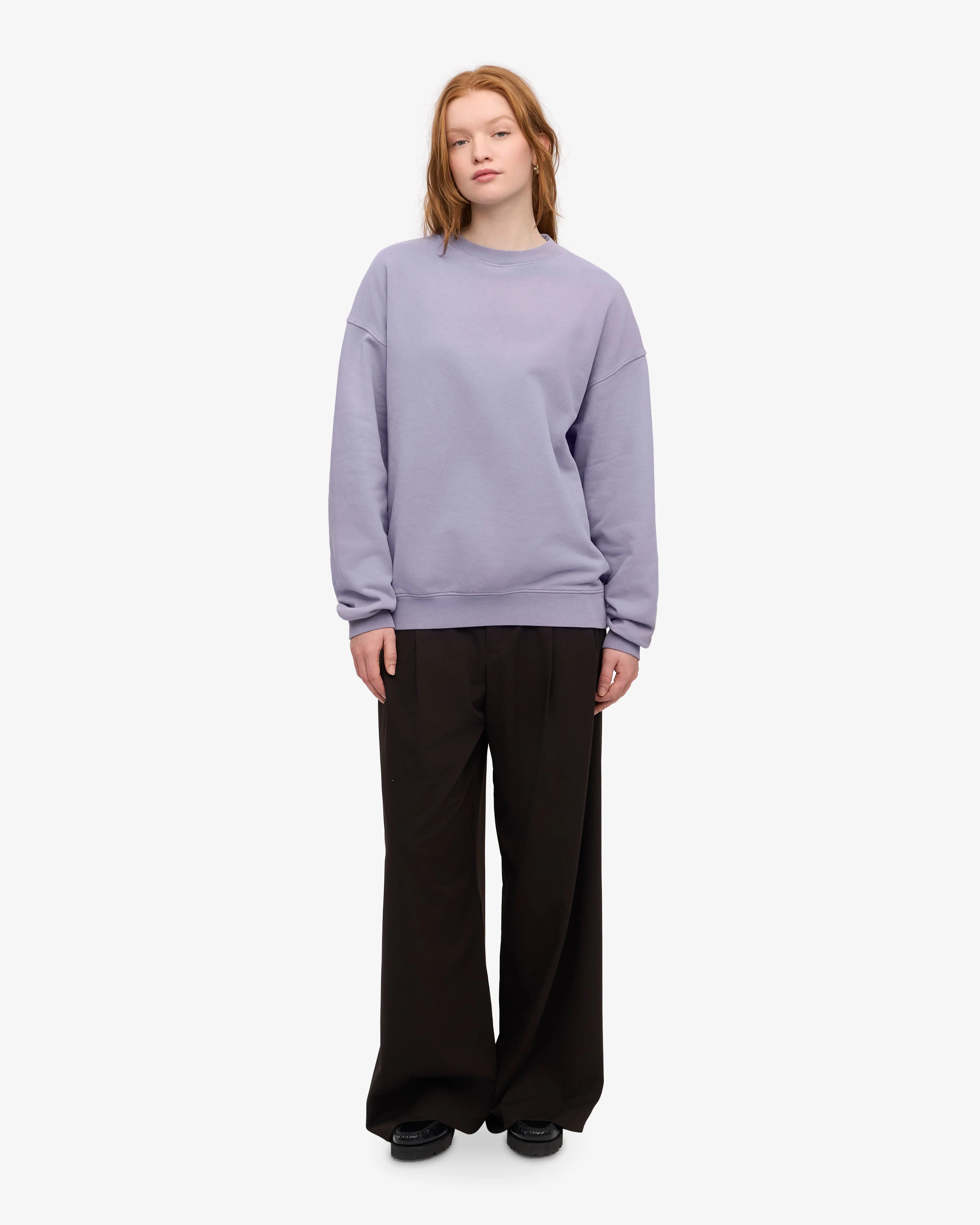 Organic Oversized Crew - Purple Jade
