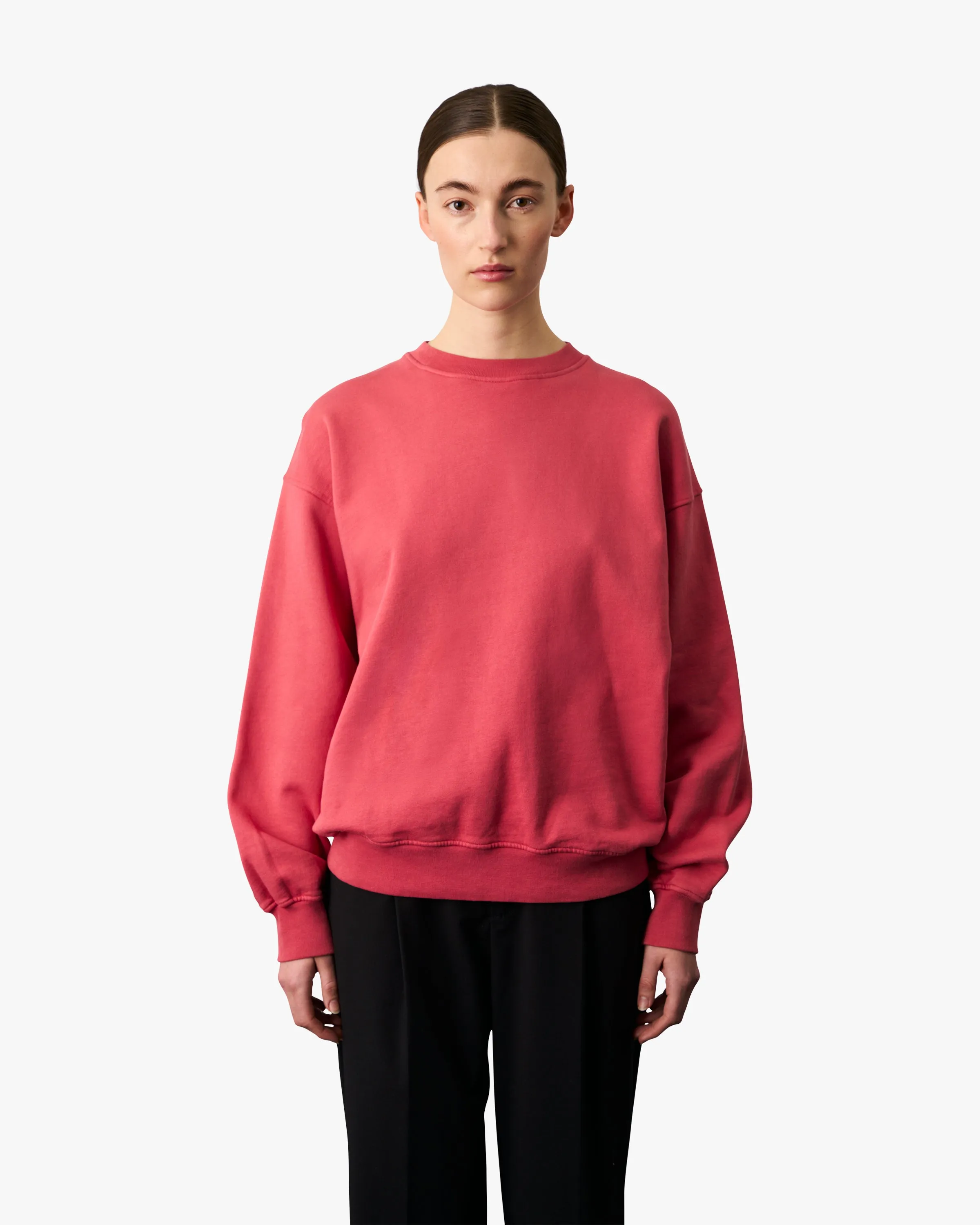 Organic Oversized Crew - Raspberry Pink