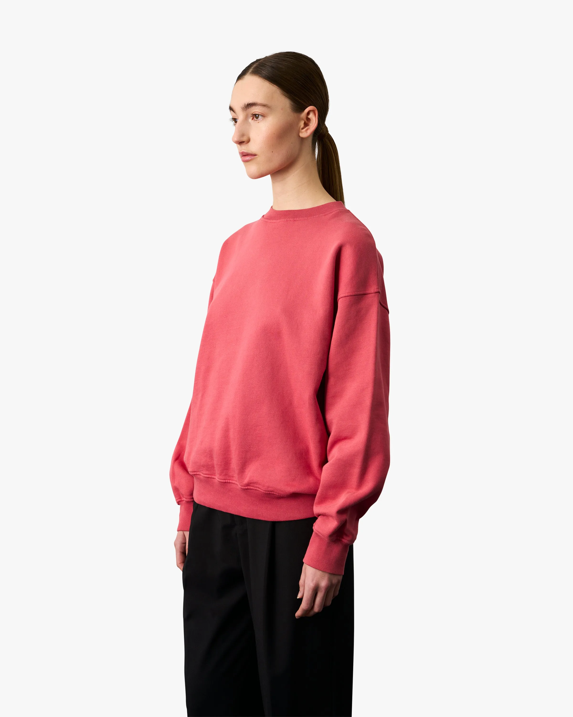 Organic Oversized Crew - Raspberry Pink