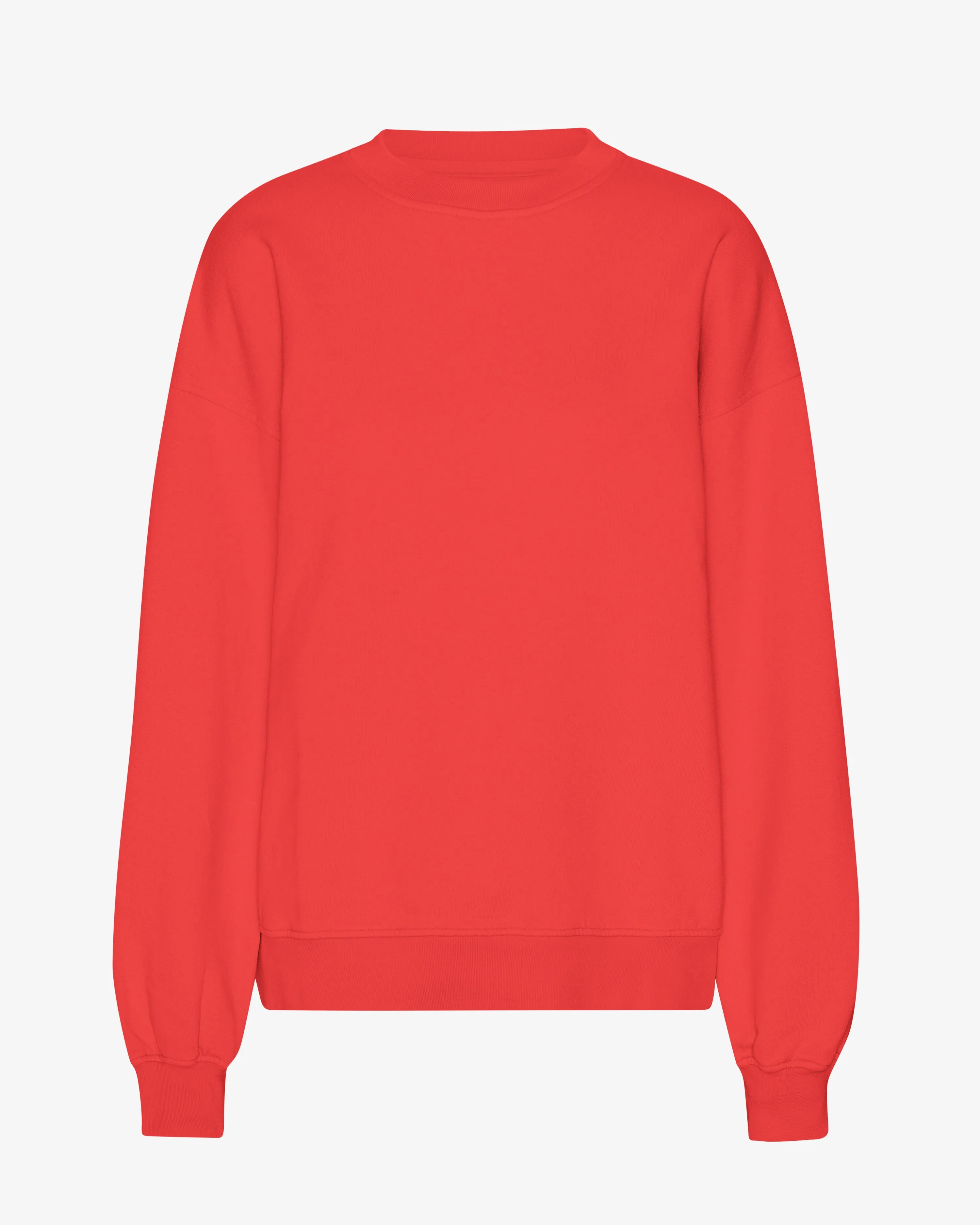 Organic Oversized Crew - Red Tangerine