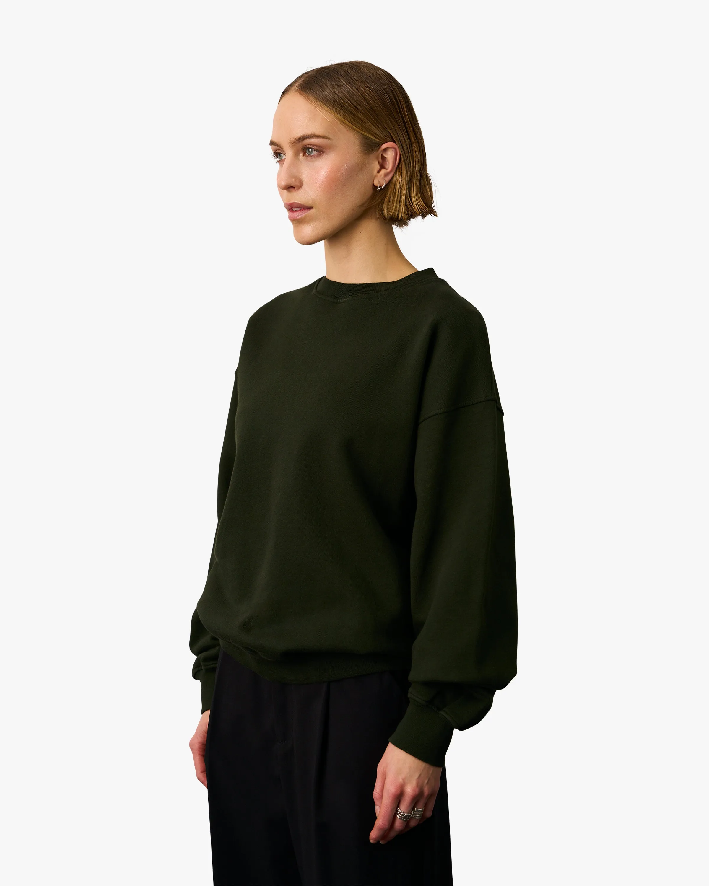 Organic Oversized Crew - Scarlet Red