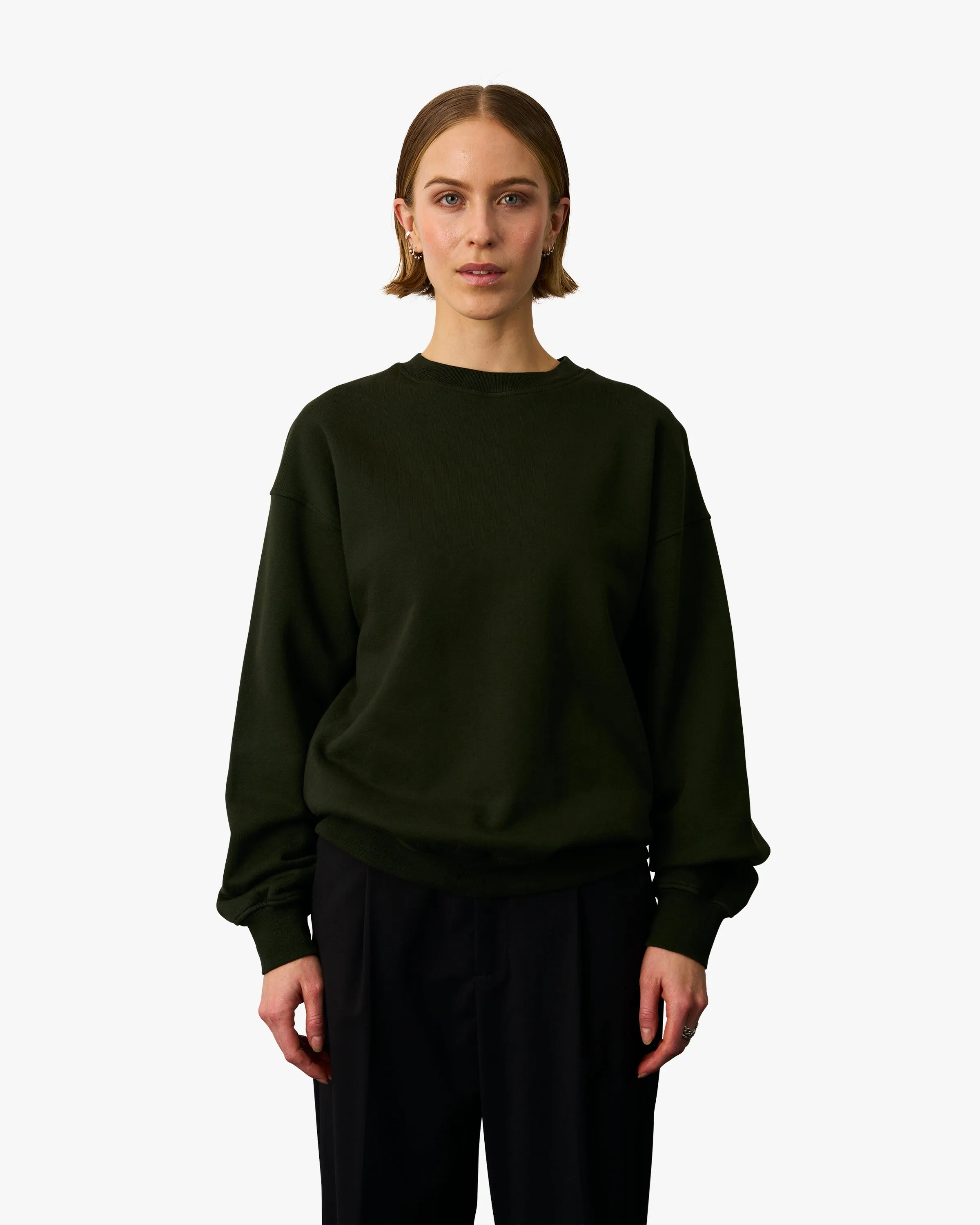 Organic Oversized Crew - Scarlet Red