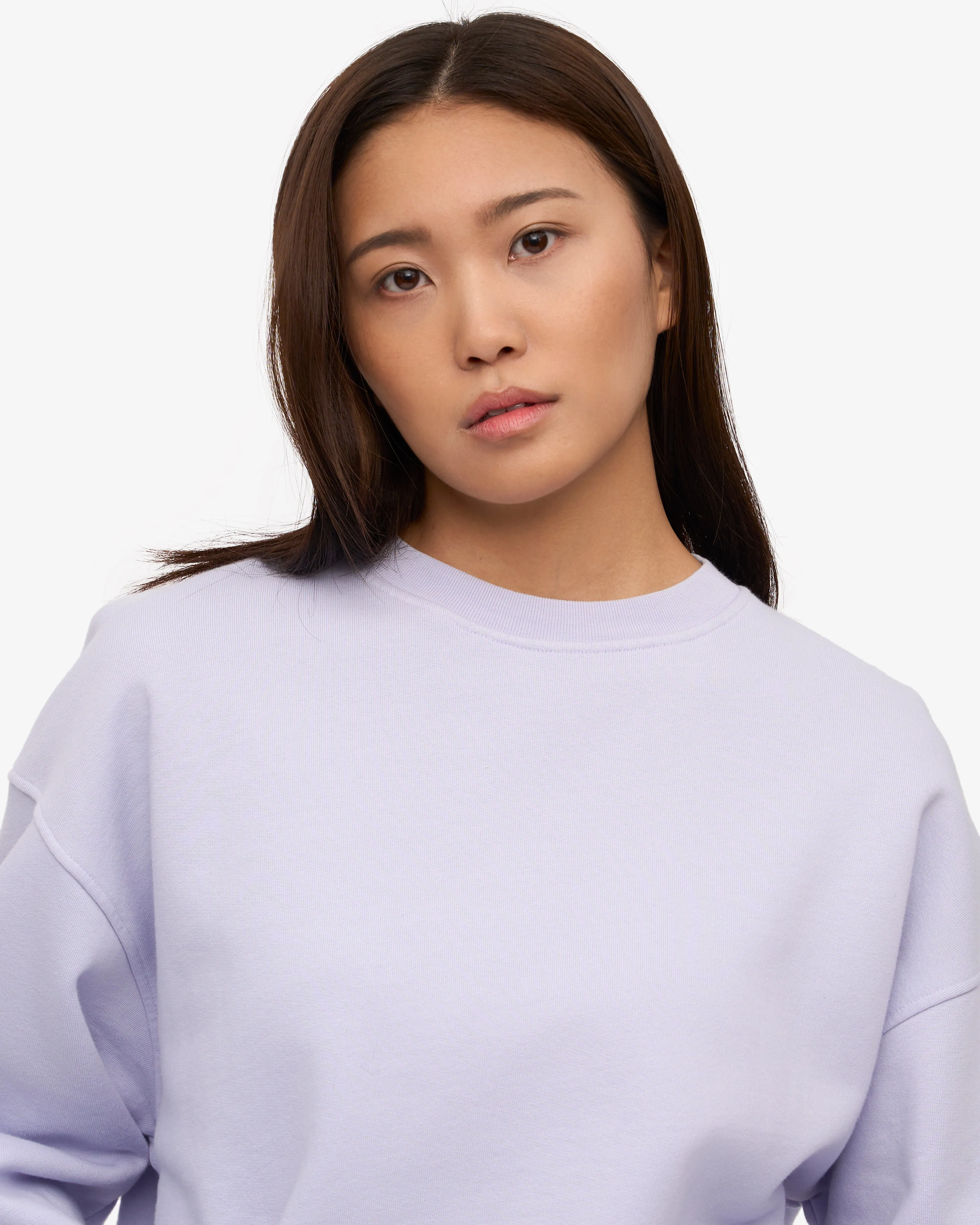 Organic Oversized Crew - Soft Lavender