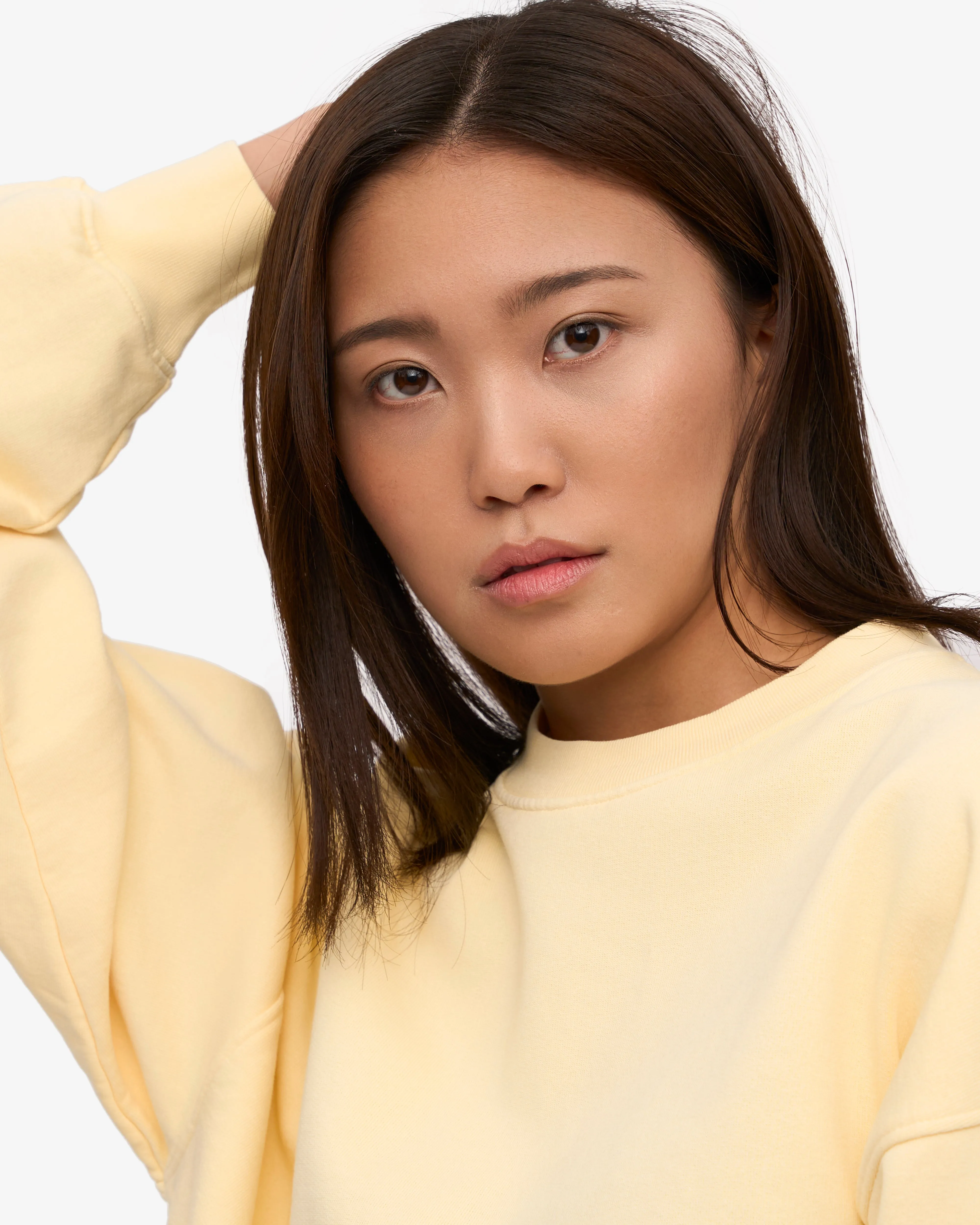 Organic Oversized Crew - Soft Yellow