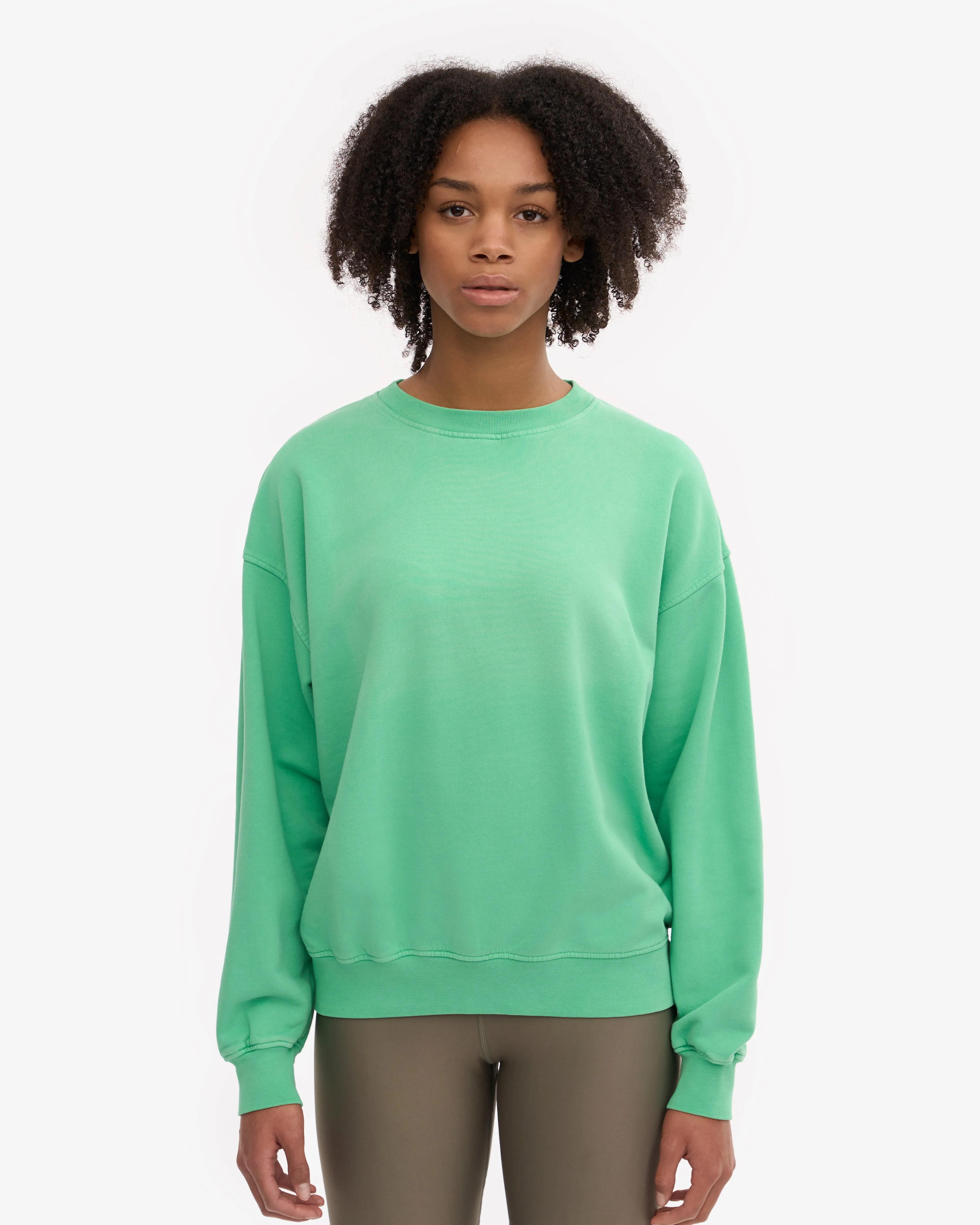 Organic Oversized Crew - Spring Green